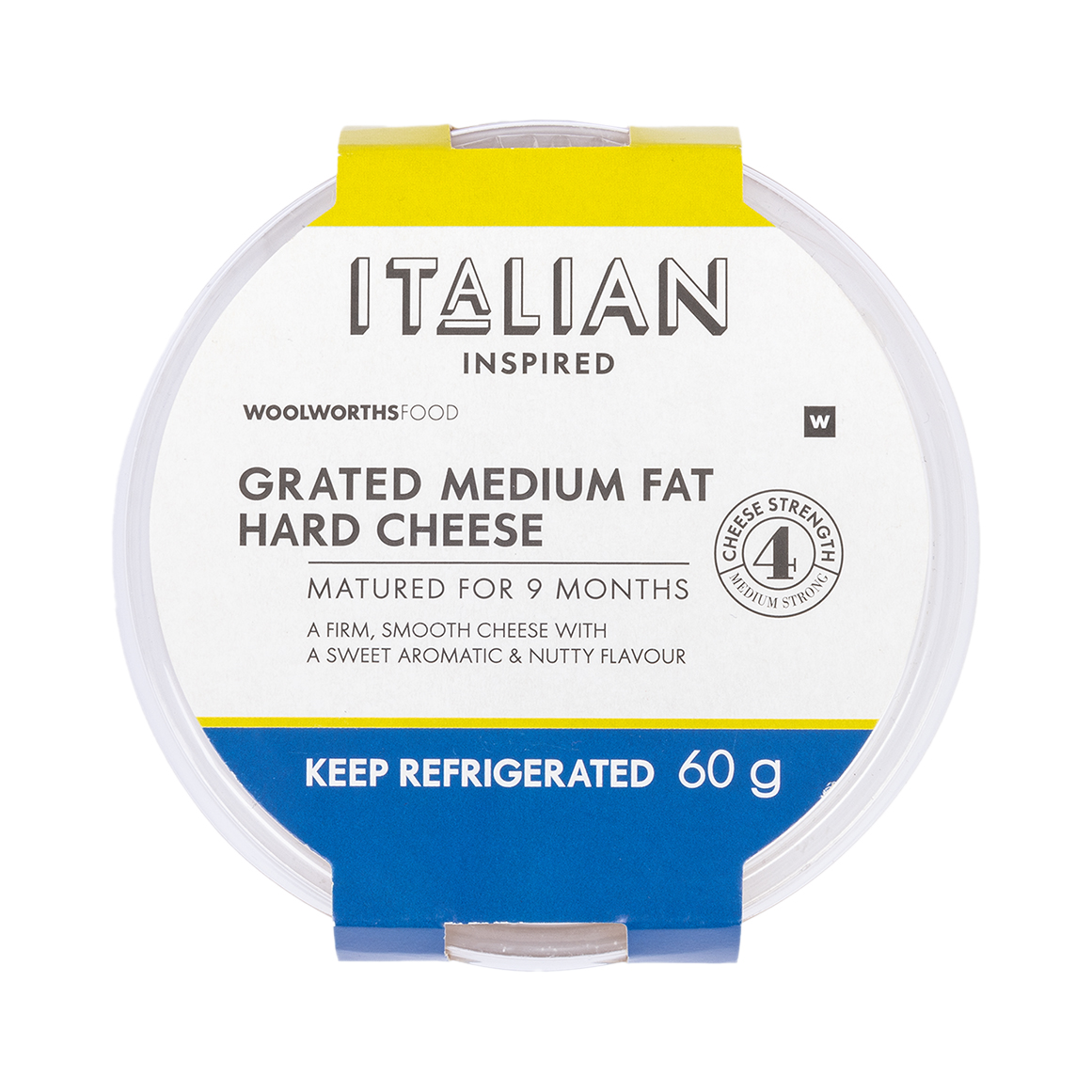 Grated Medium Fat Hard Cheese 60 g