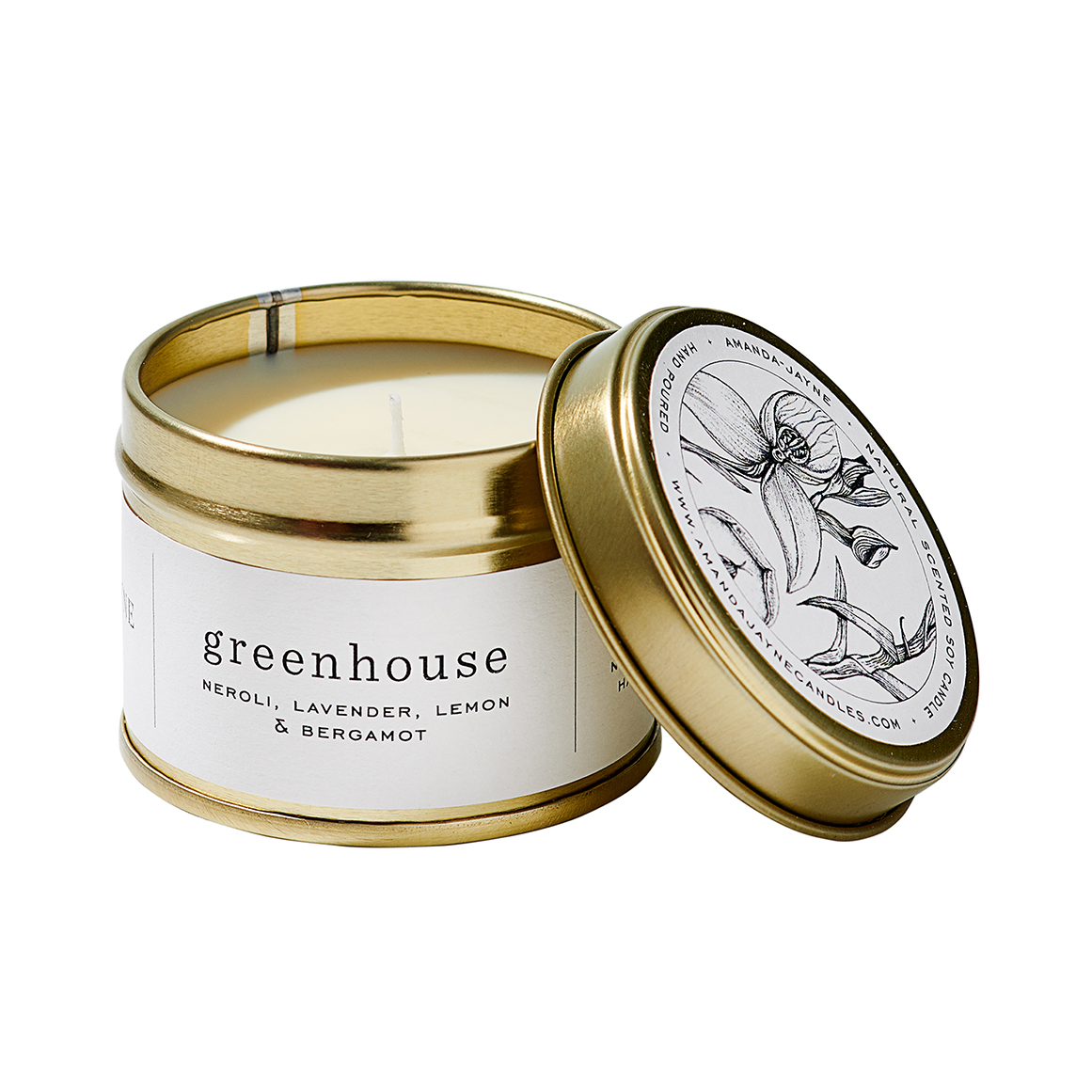 Greenhouse Gold Tin Candle