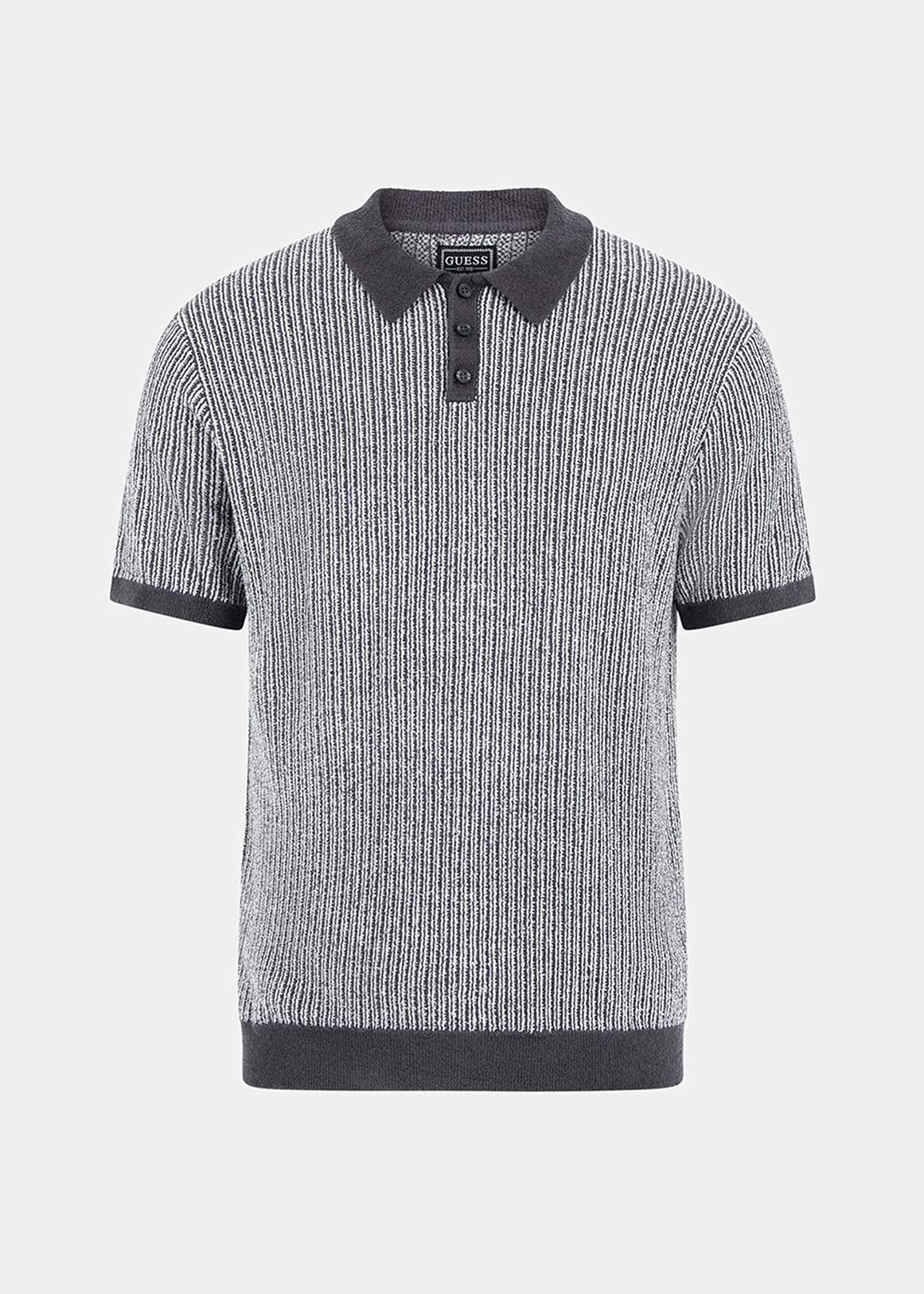 Grey Isaac Textured Polo Shirt