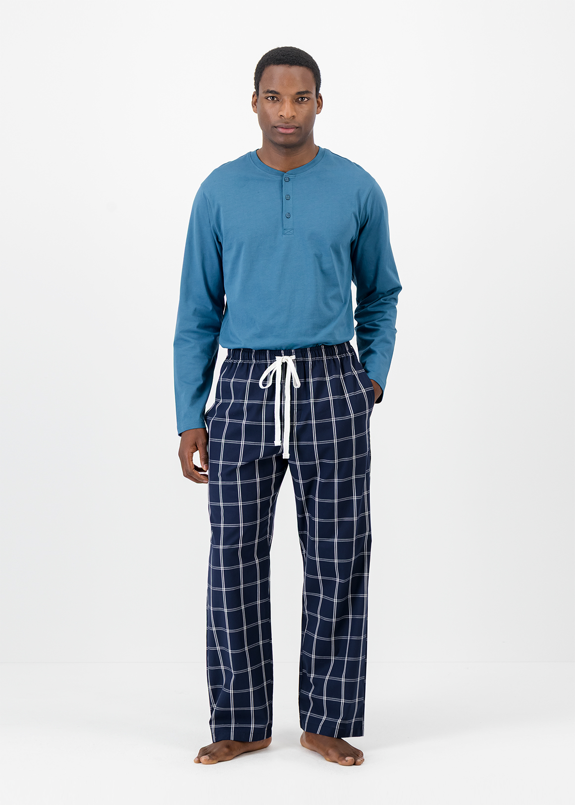 Grid Check Cotton Pyjama Pants