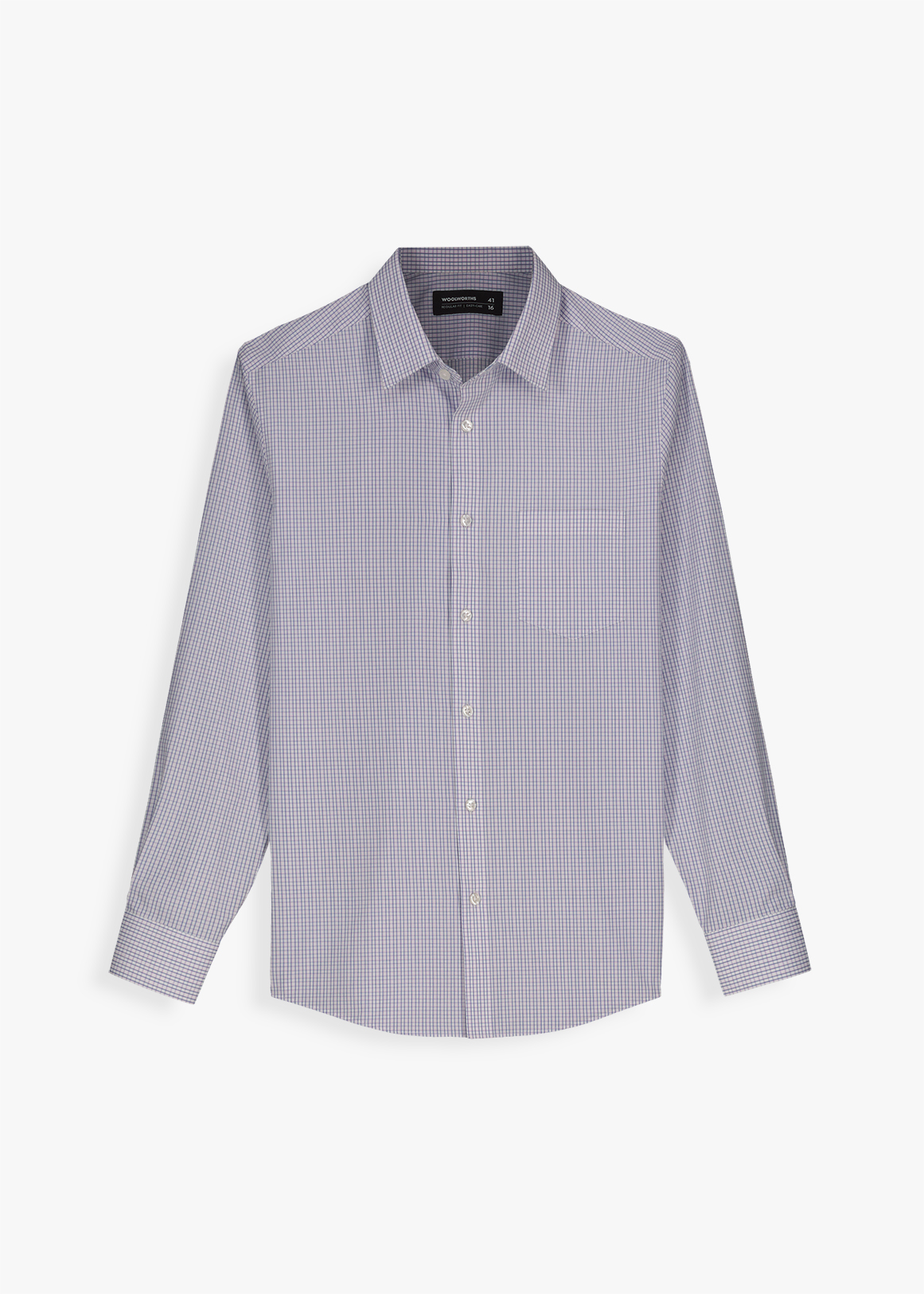 Grid Check Regular Fit Cotton Shirt | Woolworths.co.za