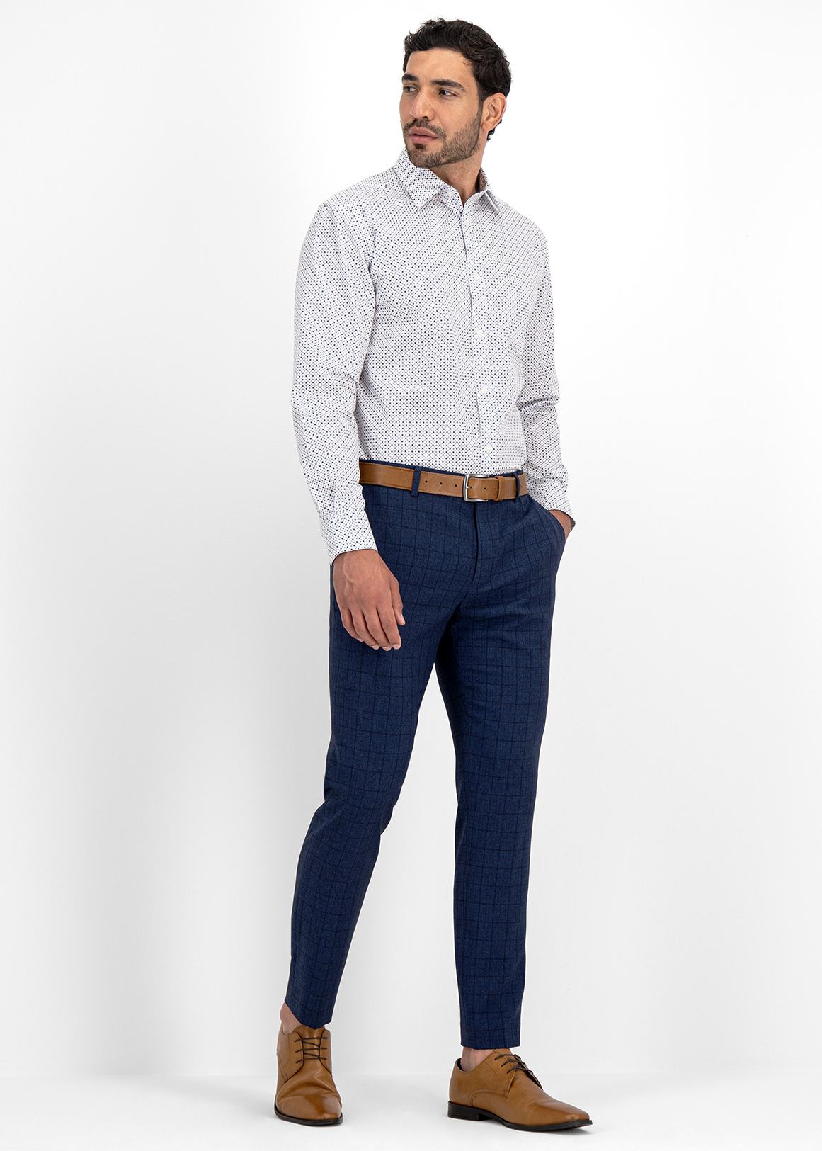 Grid Slim Suit Trousers | Woolworths.co.za