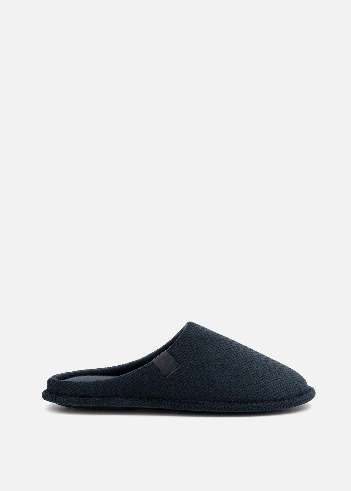 Grid Textured Mule Slippers