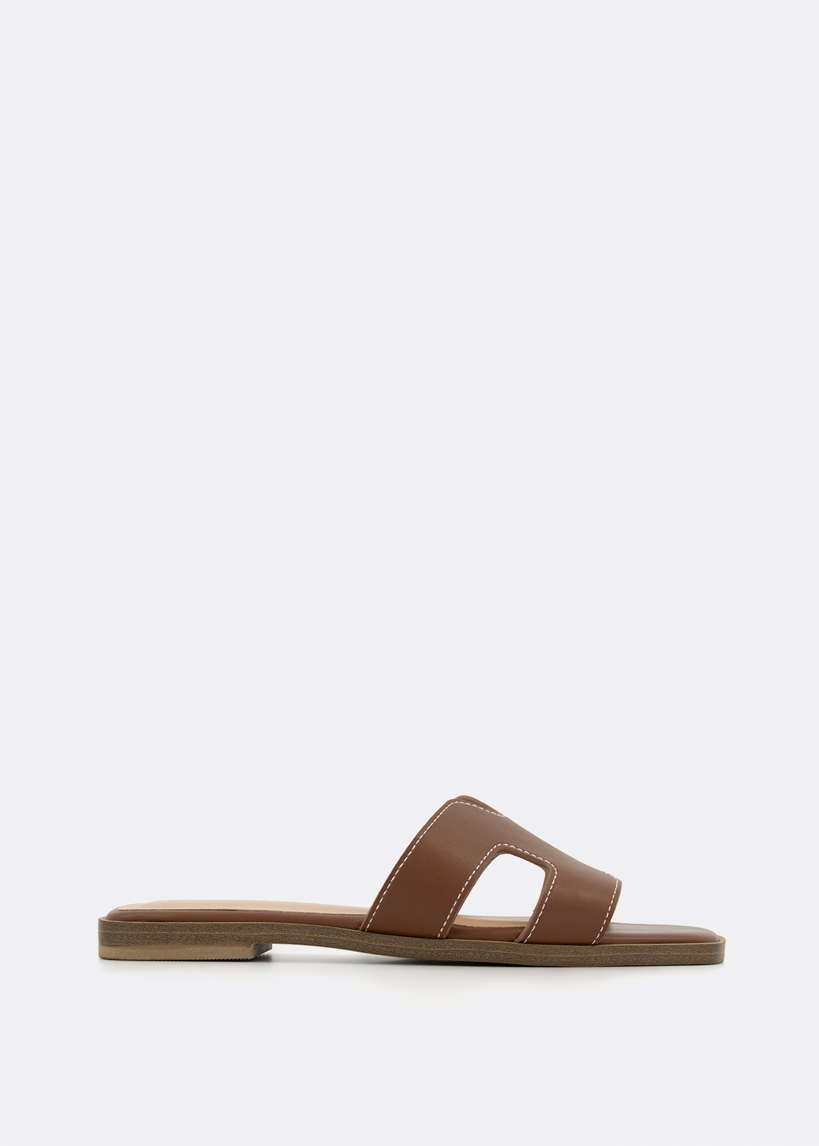 H-Bar Faux Leather Mules
