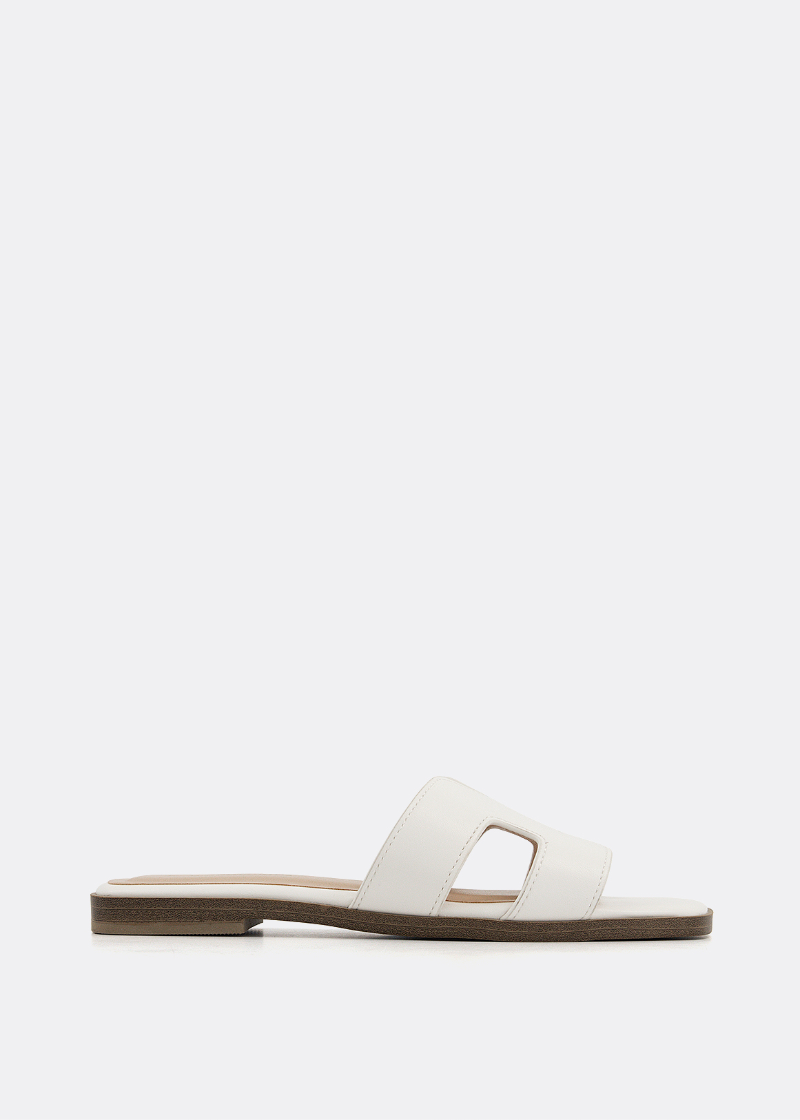 H-Bar Faux Leather Mules