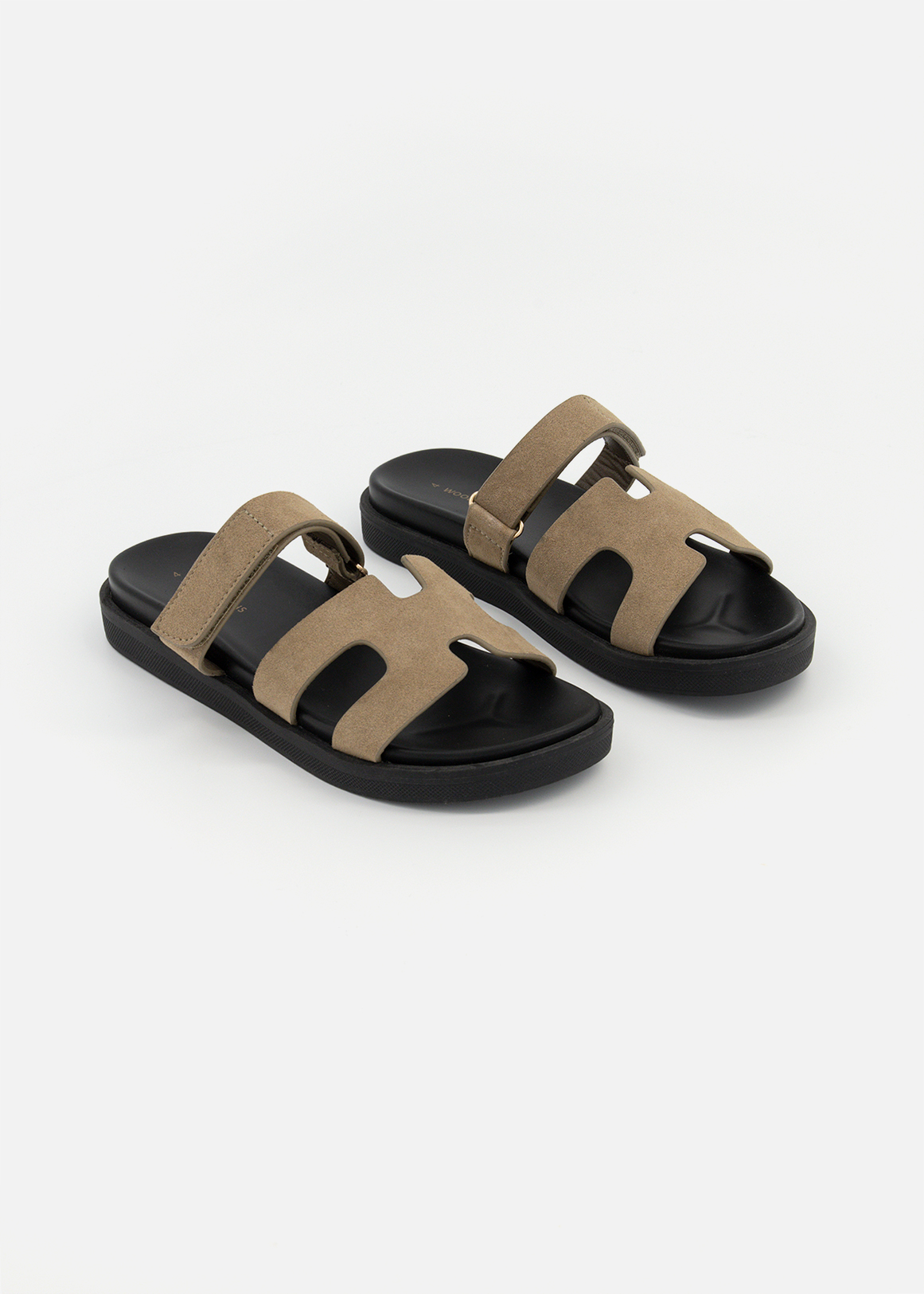 H-Bar Strap Recycled Suede Mules