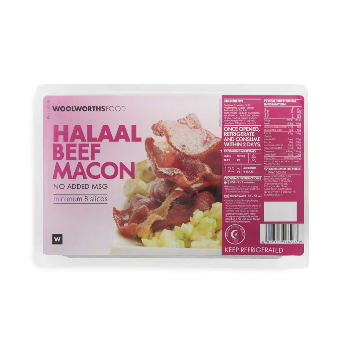 Halaal Beef Macon 125g Woolworths.co.za