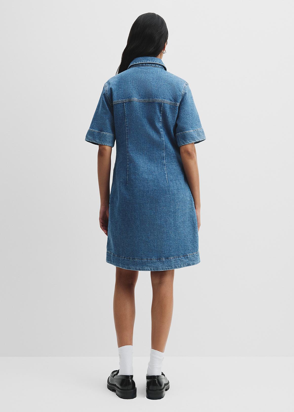 woolworths denim dress Half Placket Denim Dress