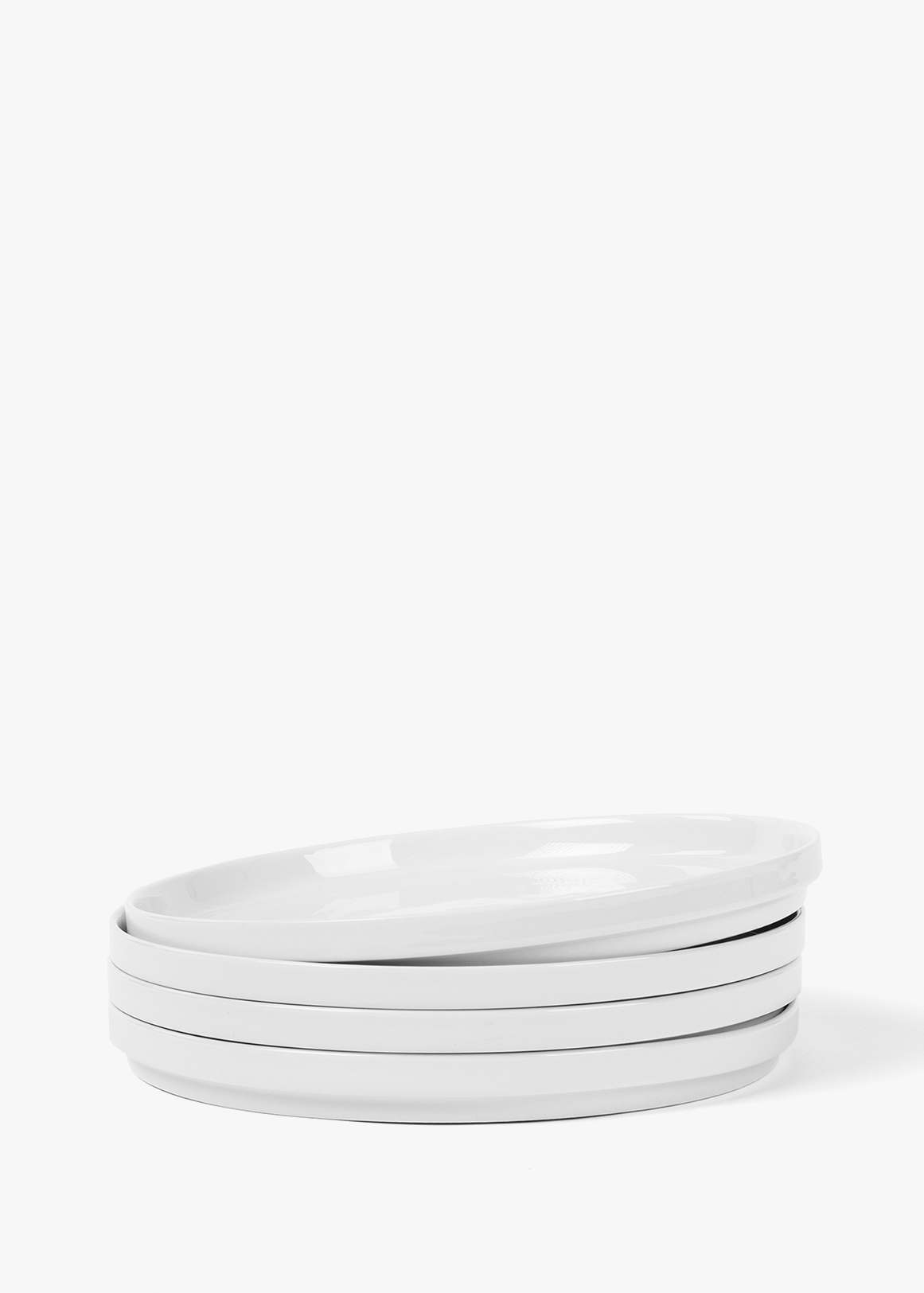 Hamilton Stacked Porcelain Dinner Plates 4 Piece Set