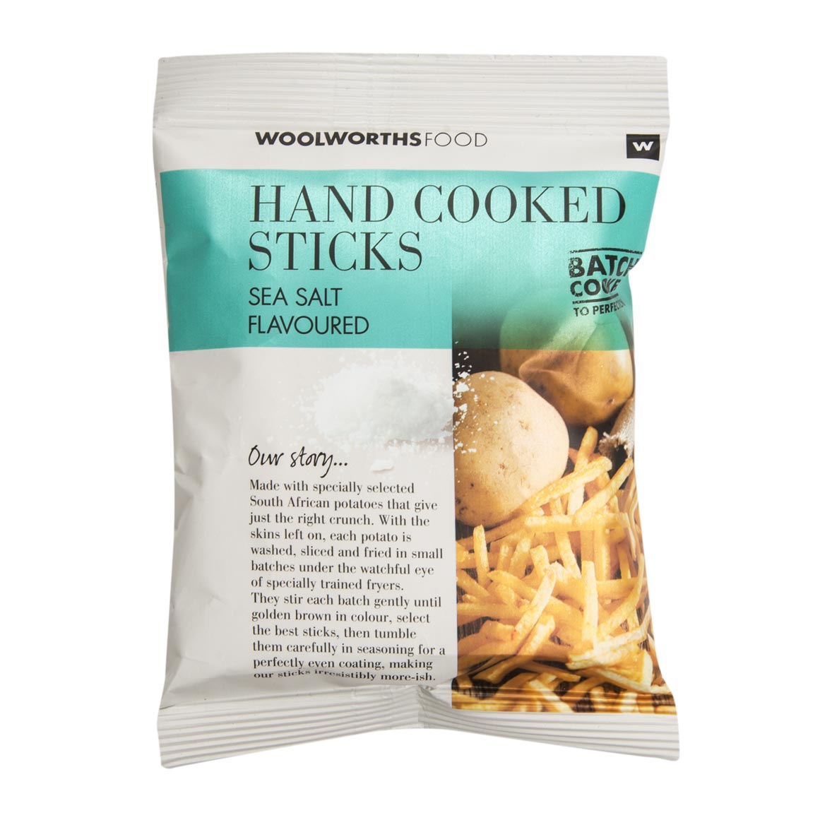 Hand Cooked Sea Salt Flavoured Potato Sticks 50 g | Woolworths.co.za