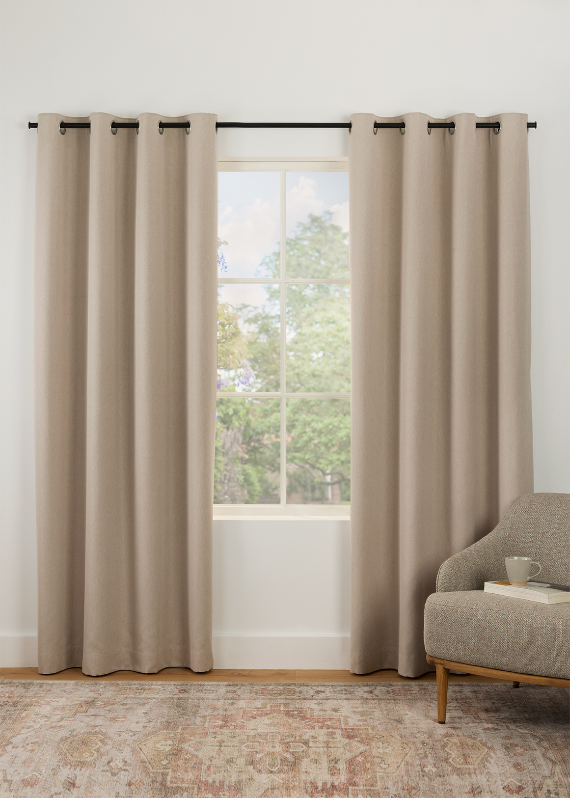 Harrison Block Out Eyelet Curtain 135cm (W) x 223cm (L)