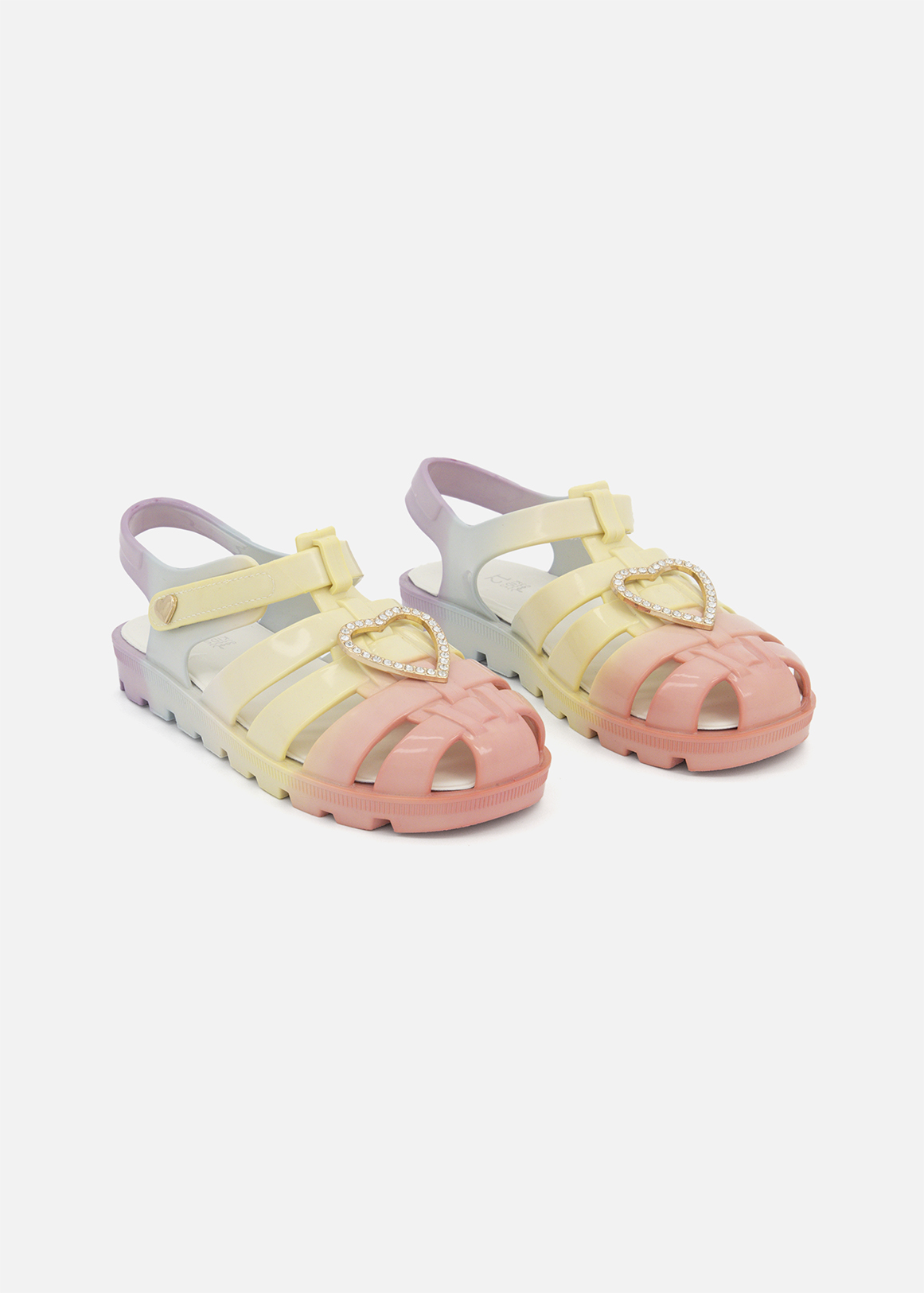 Heart Trim Jelly Sandals (Size 5-13) Younger Girl