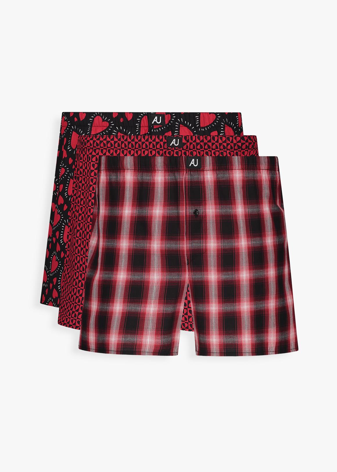 Hearts Cotton Boxers 3 Pack