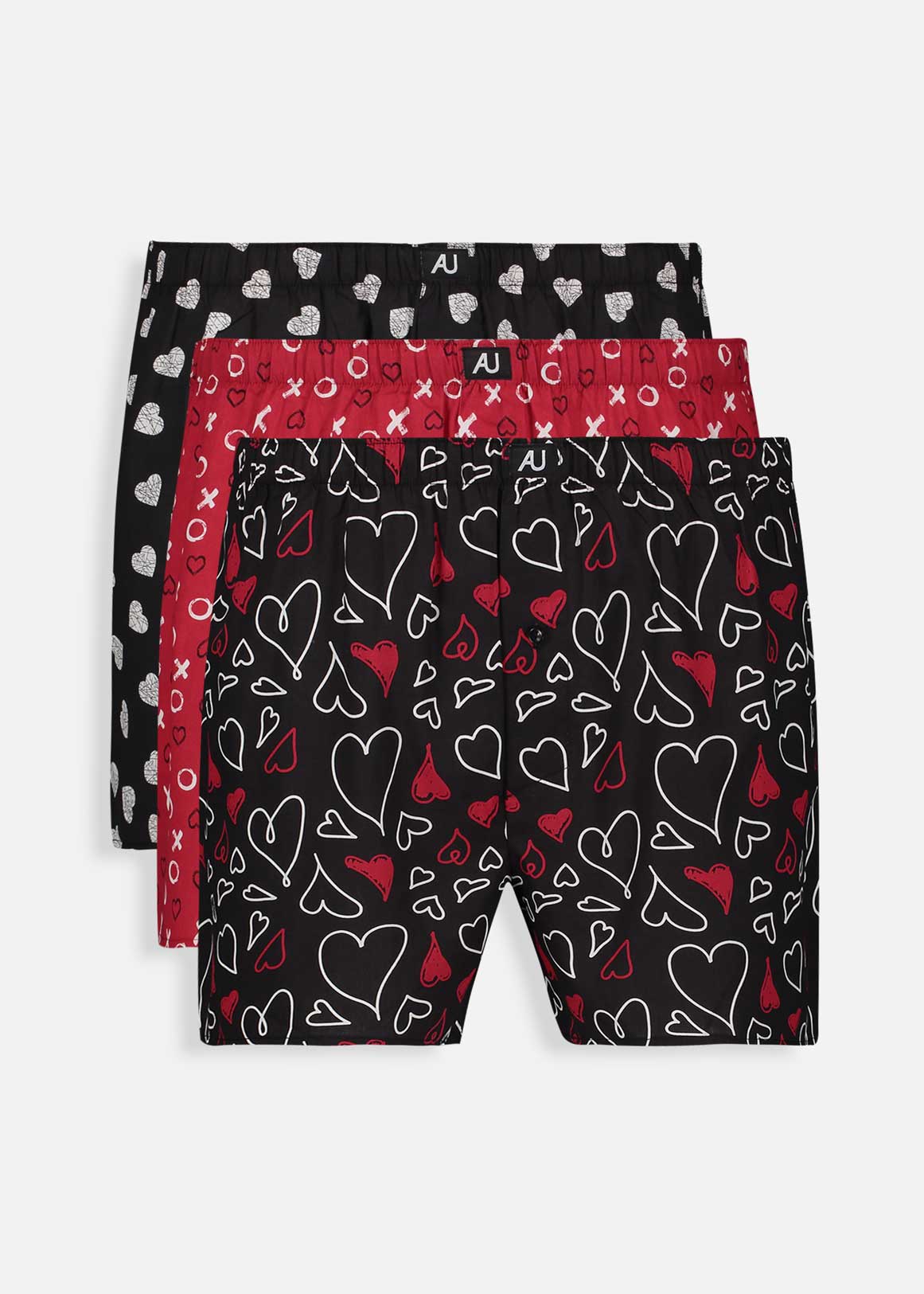 Hearts Cotton Boxers 3 Pack | Woolworths.co.za