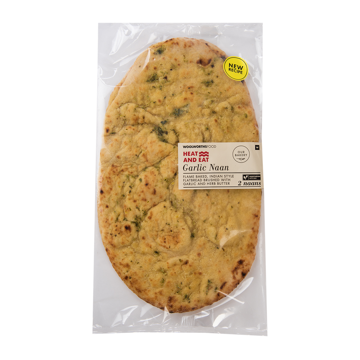 Heat & Eat Garlic Naan Breads 2 pk | Woolworths.co.za