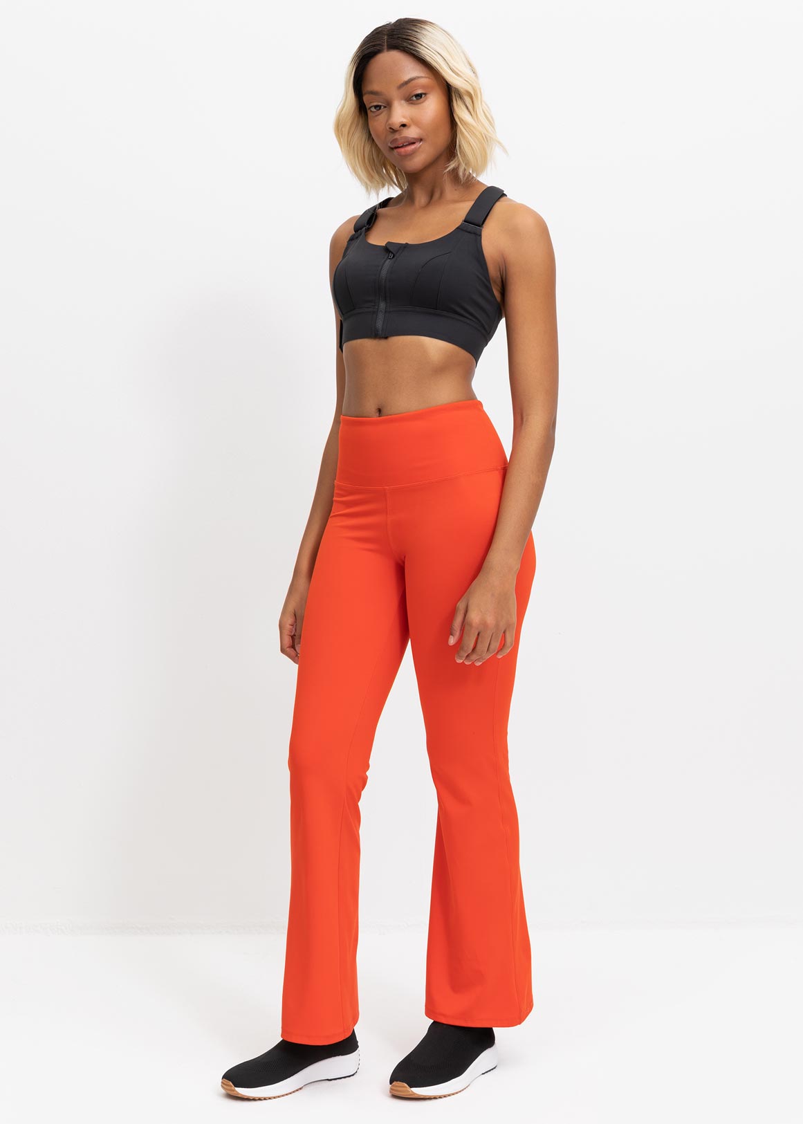 Soft Stretch Ribbed High Waist Flare Legging in 2023