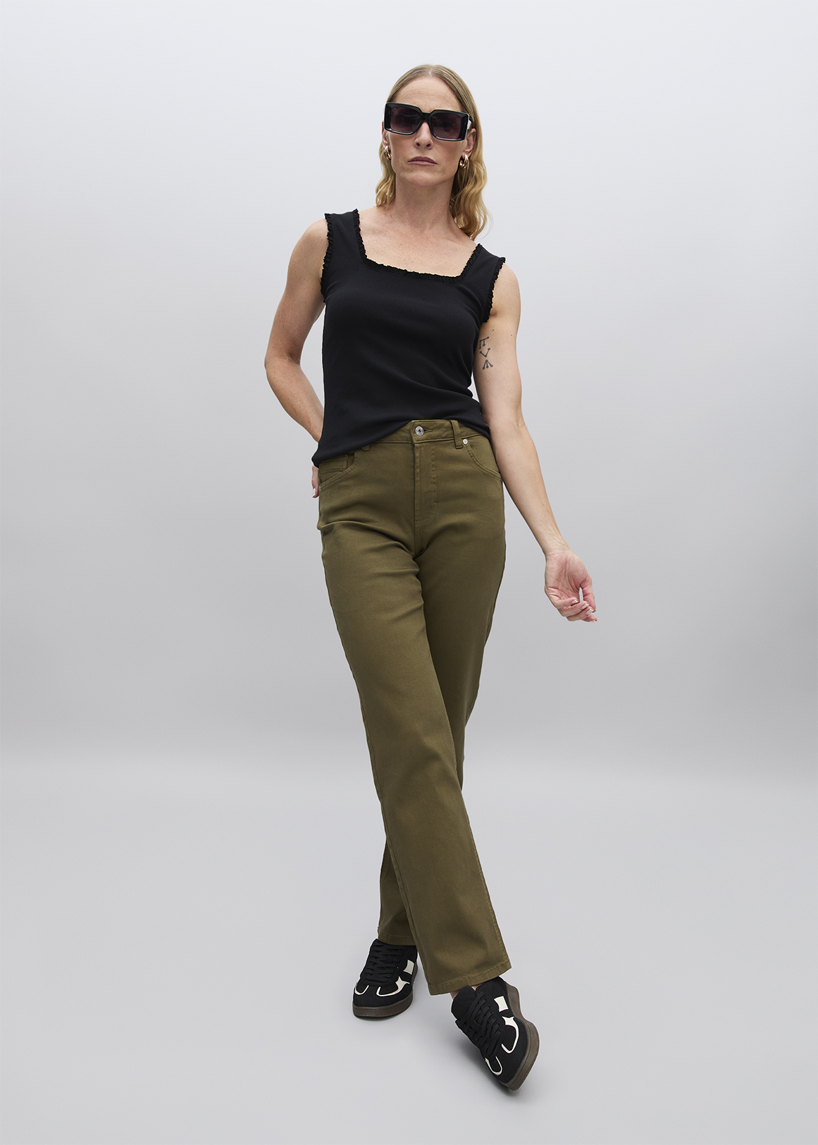 High Rise Straight Leg Jeans