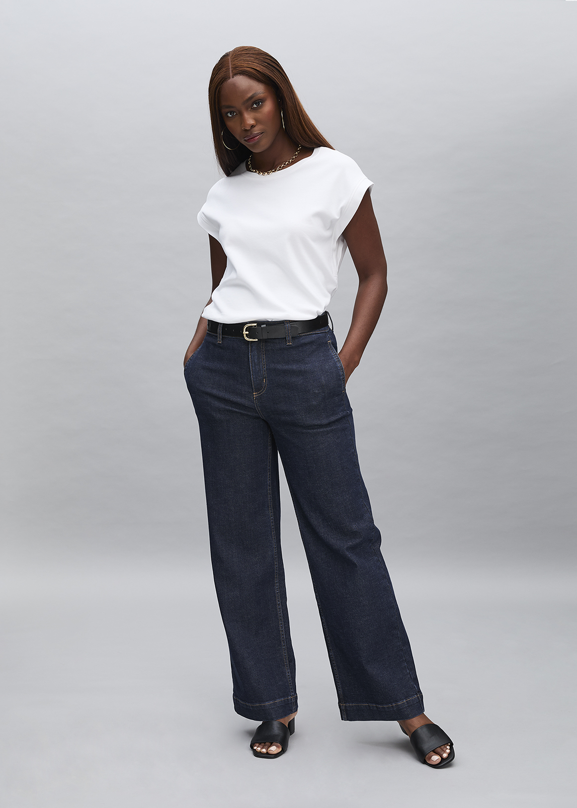 High Rise Wide Leg Jeans
