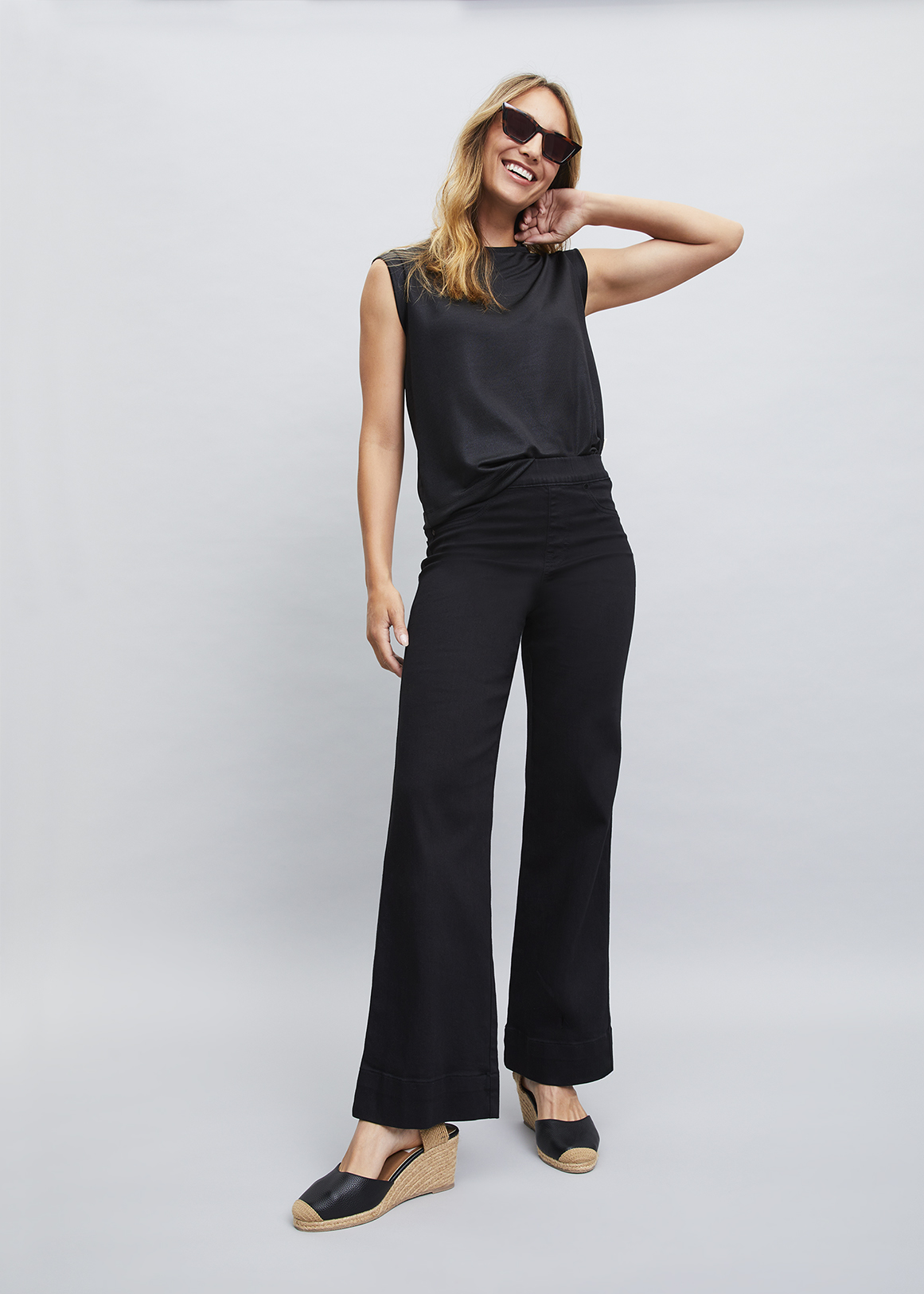 High Rise Wide Leg Jeggings