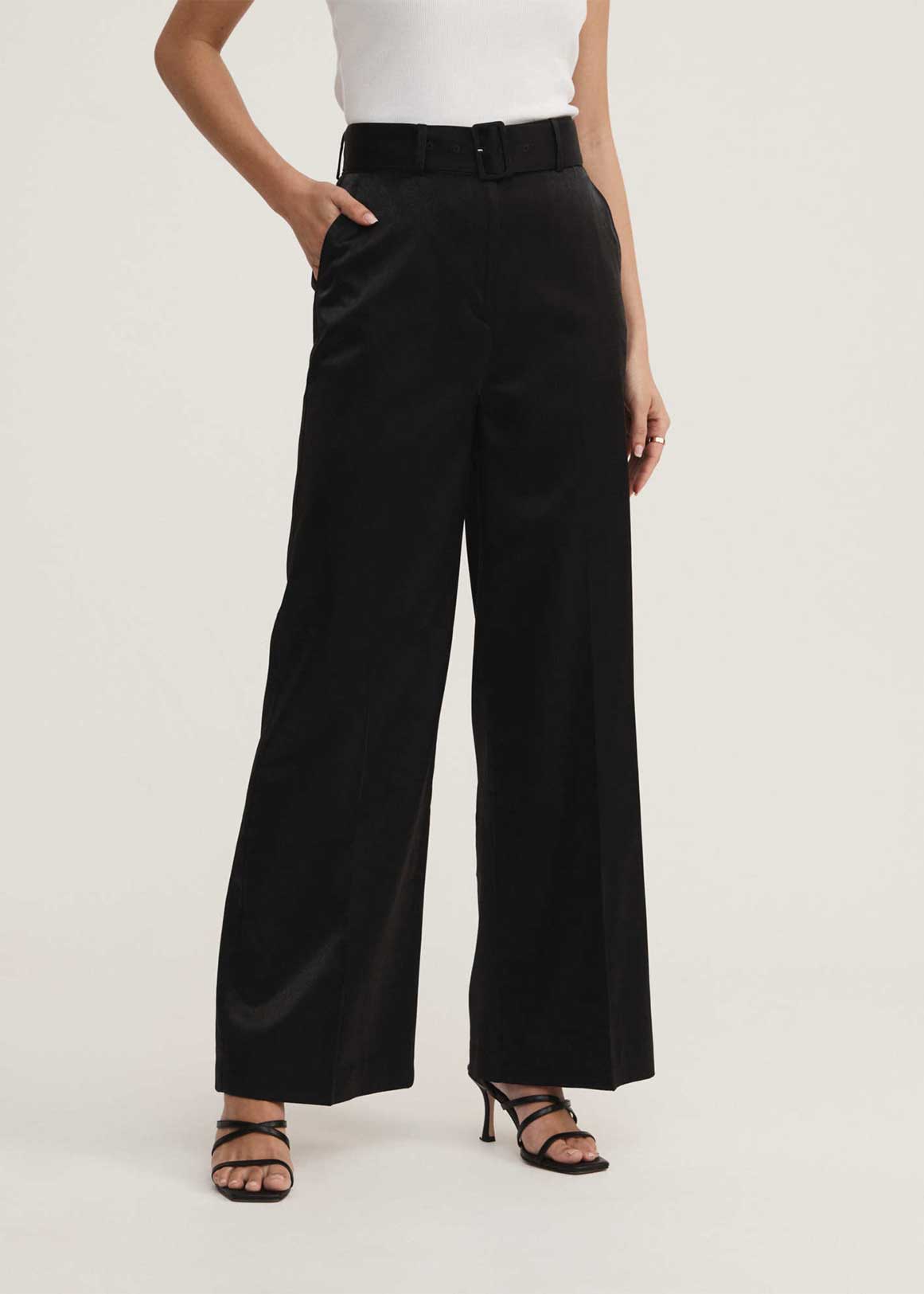 High Shine High Waisted Trouser | Woolworths.co.za