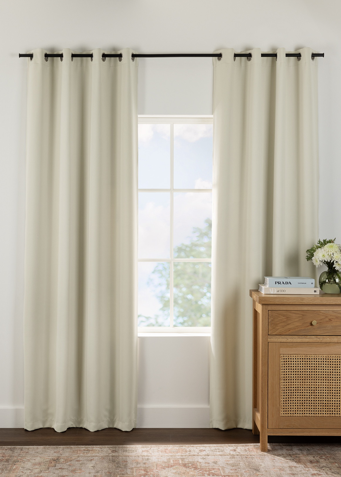 Hudson Block Out Eyelet Longer Length Curtain 135cm (W) x 250cm (L)