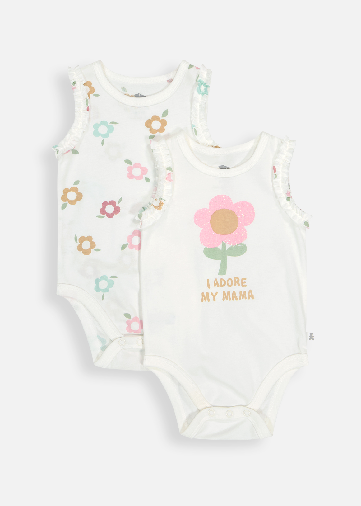 I Adore Mama Frill Bodyvests 2 Pack