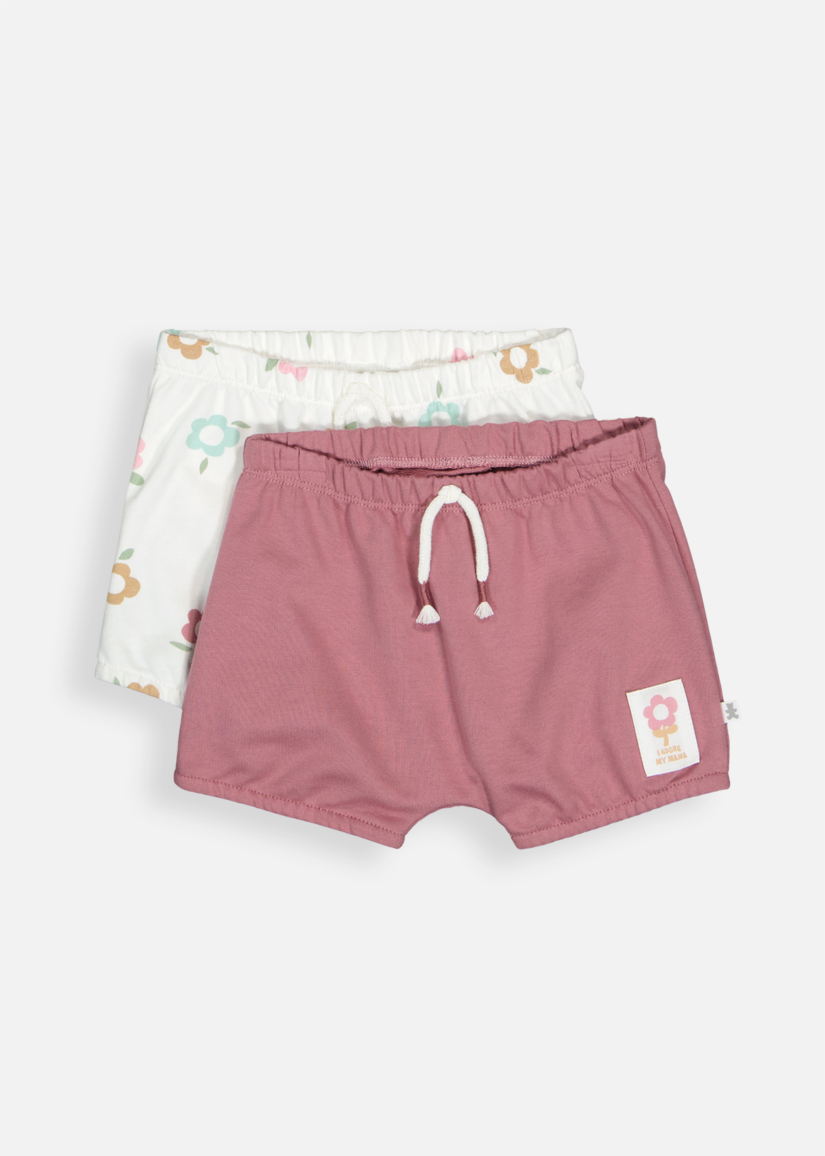 I Adore Mom Cotton Fleece Shorts 2 Pack