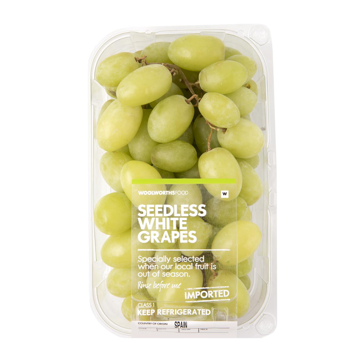 Imported Seedless White Grapes 500 g | Woolworths.co.za grapes woolworths