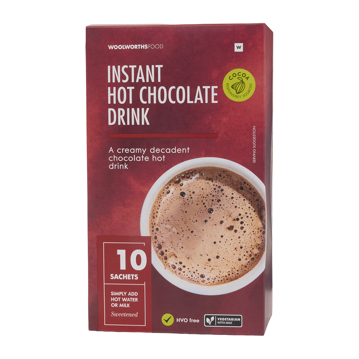 Instant Hot Chocolate Drink Sachets 10 x 25 g