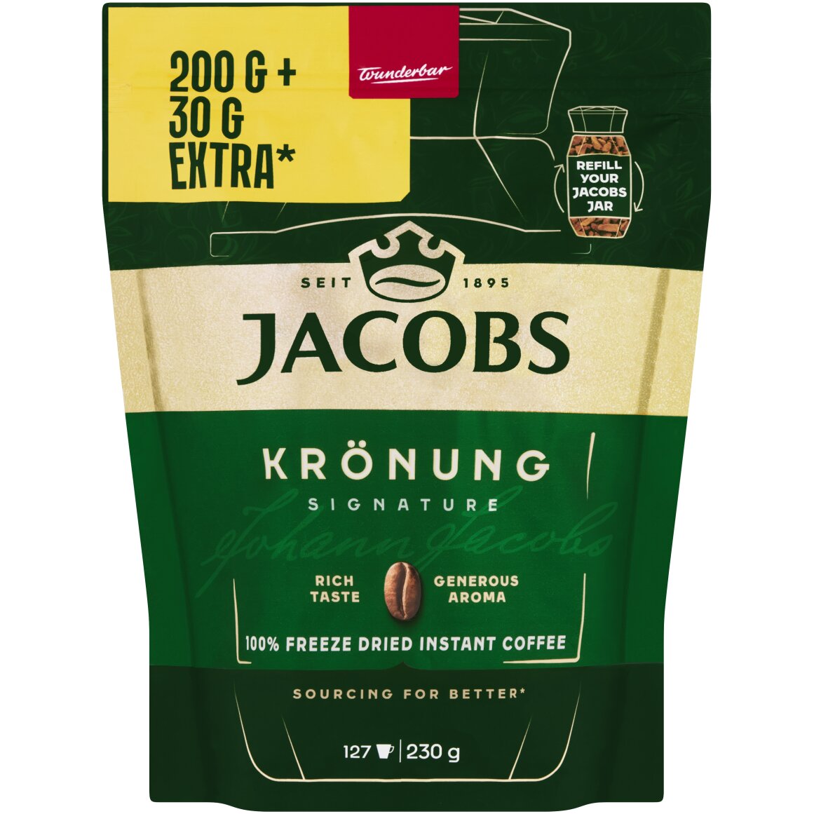 Jacobs Krönung Instant Coffee Refill Pack 230 g