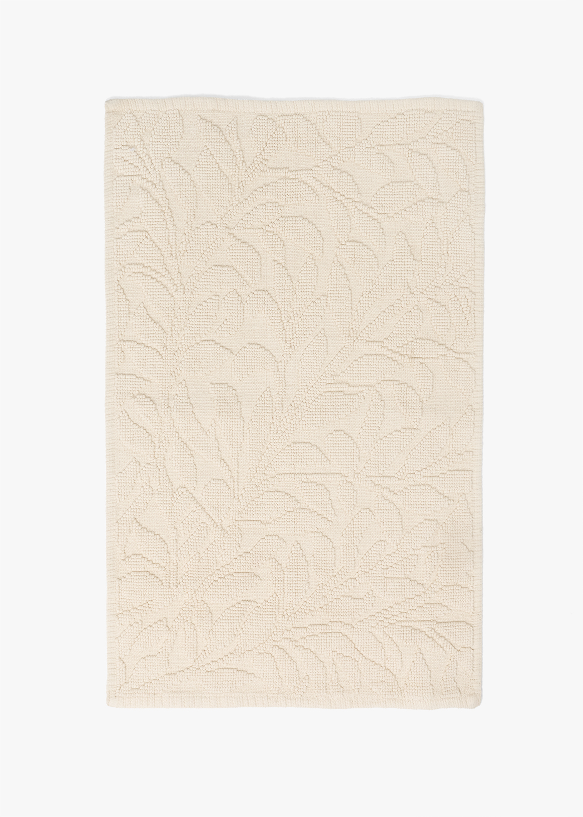 Jacquard Leaf Cotton Bath Mat 85x55cm