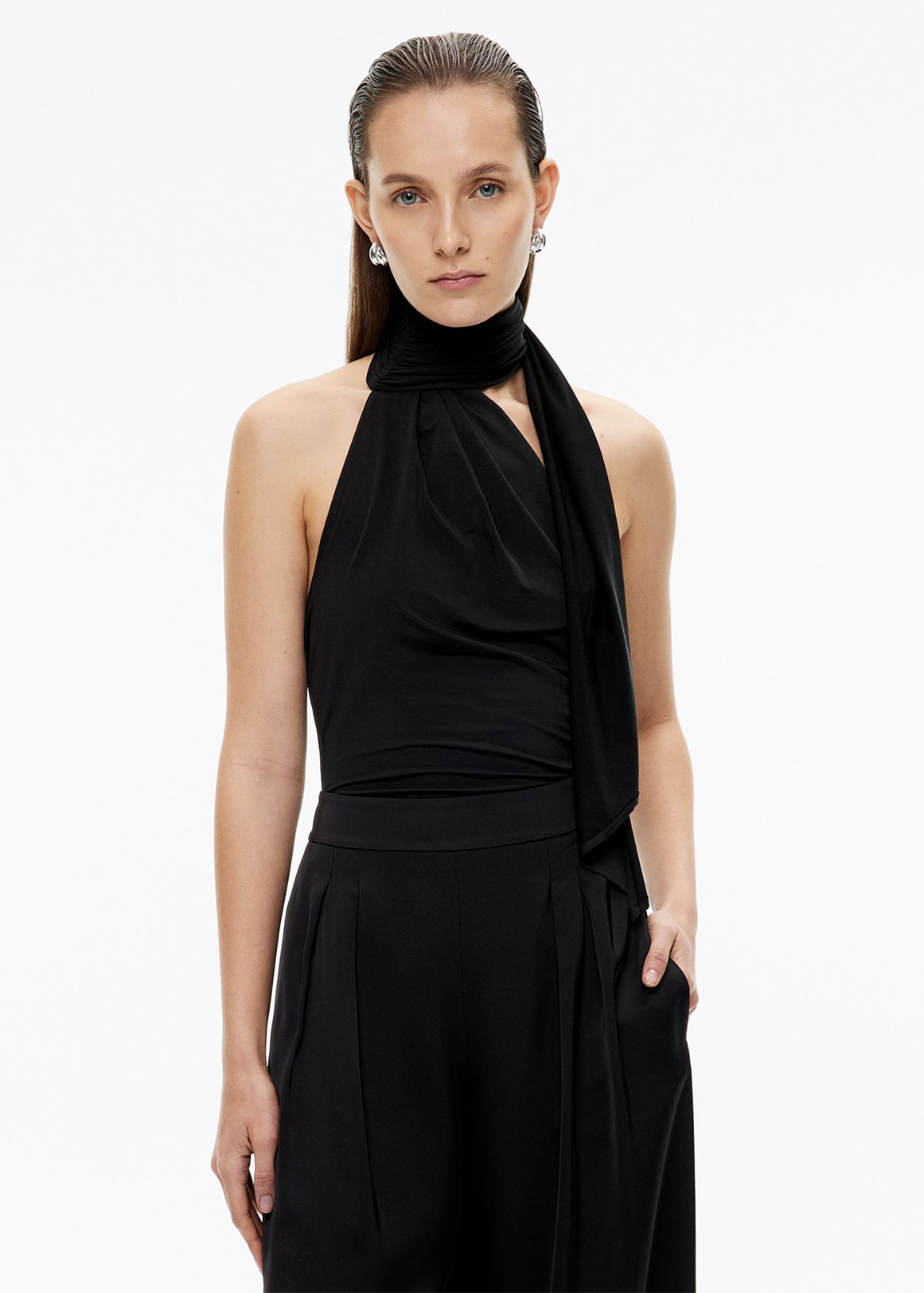 Jersey Scarf Top