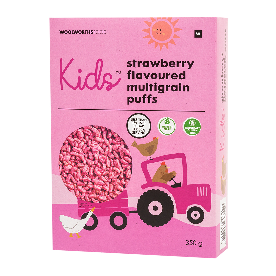 KIds™ Strawberry Flavoured Multigrain Puffs 350 g
