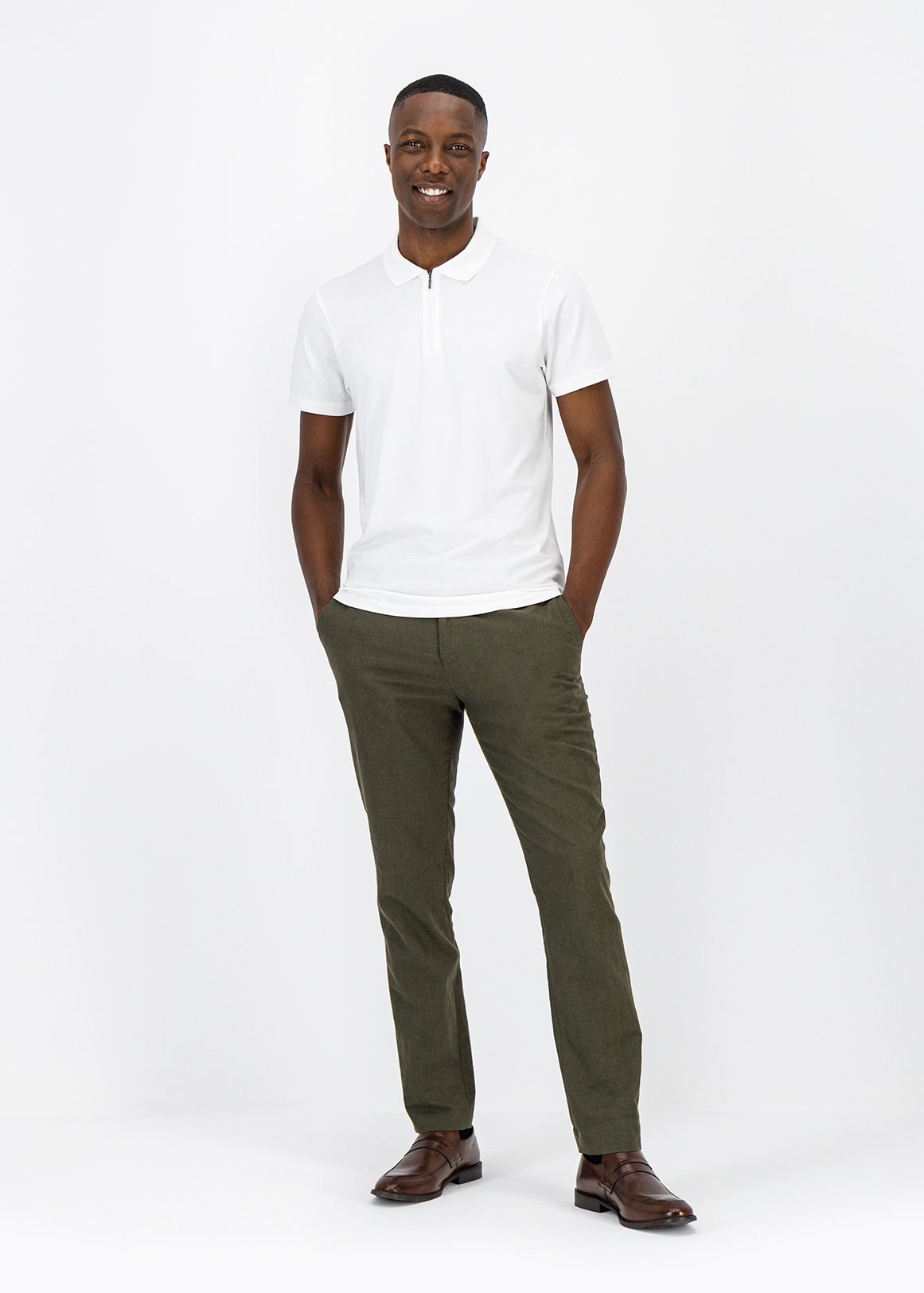 Khaki Slim Fit Suit Trousers | Woolworths.co.za