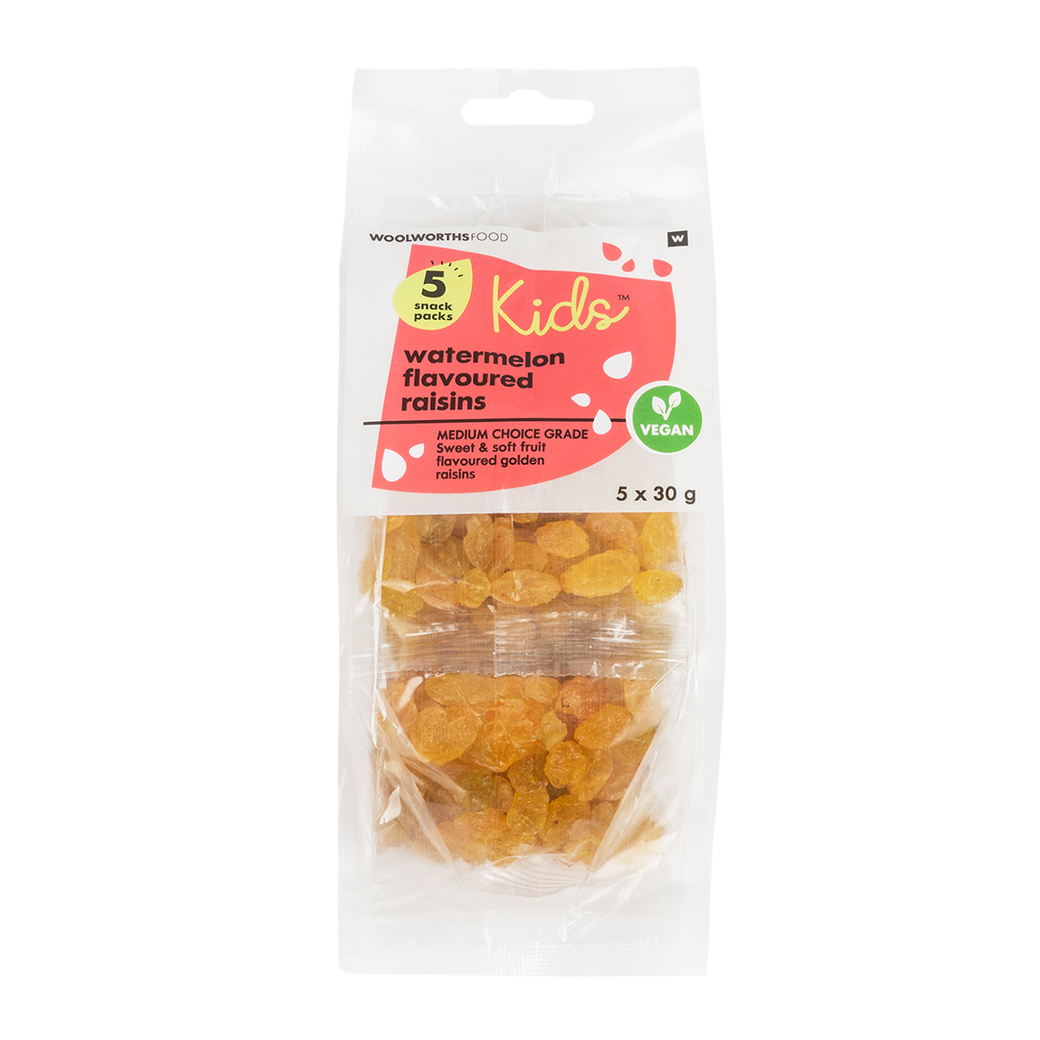 Kids™ Watermelon Flavoured Raisins 5 x 30 g | Woolworths.co.za