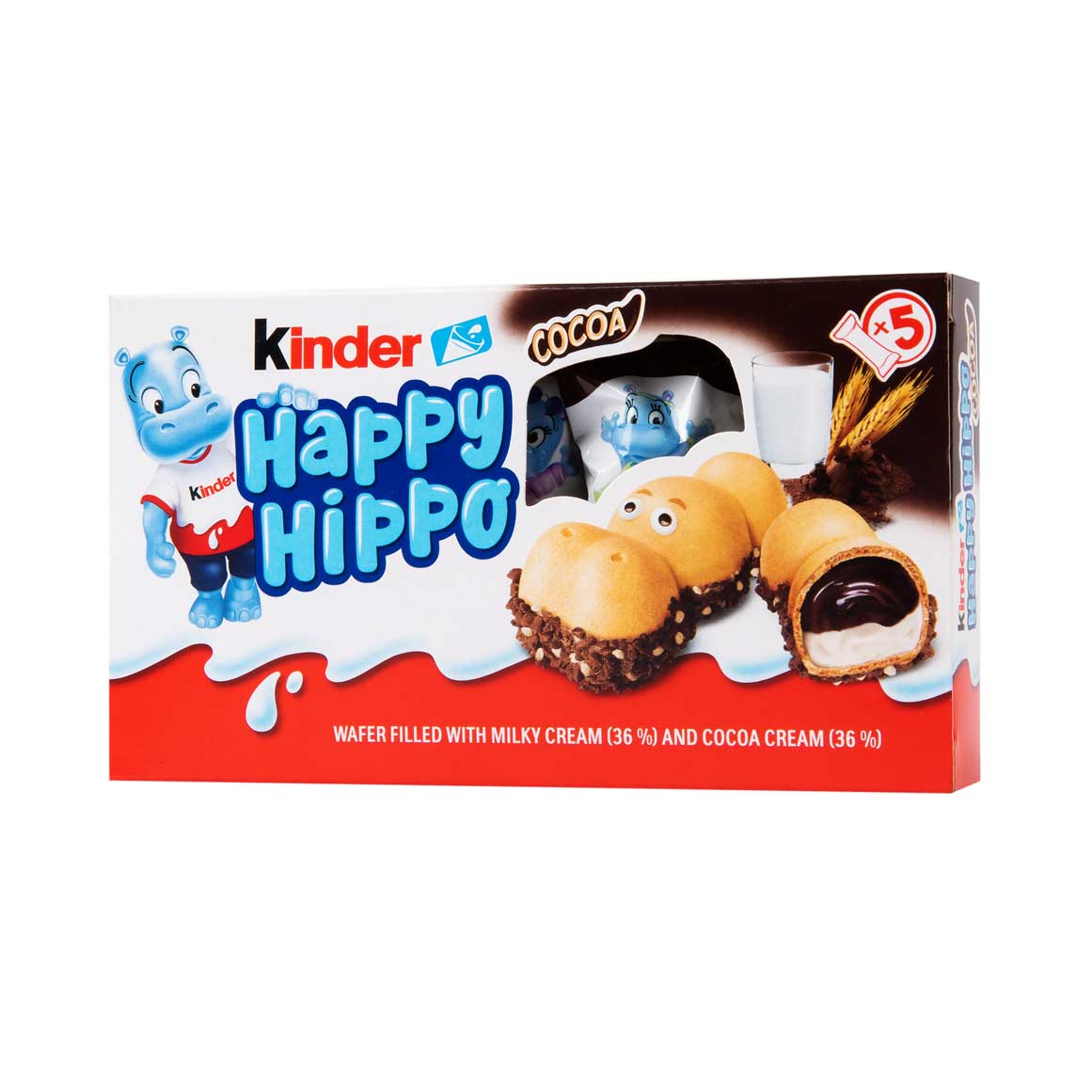 Kinder Happy Hippo Cocoa Flavoured Cream Filled Biscuits 5 Pk Za 8499