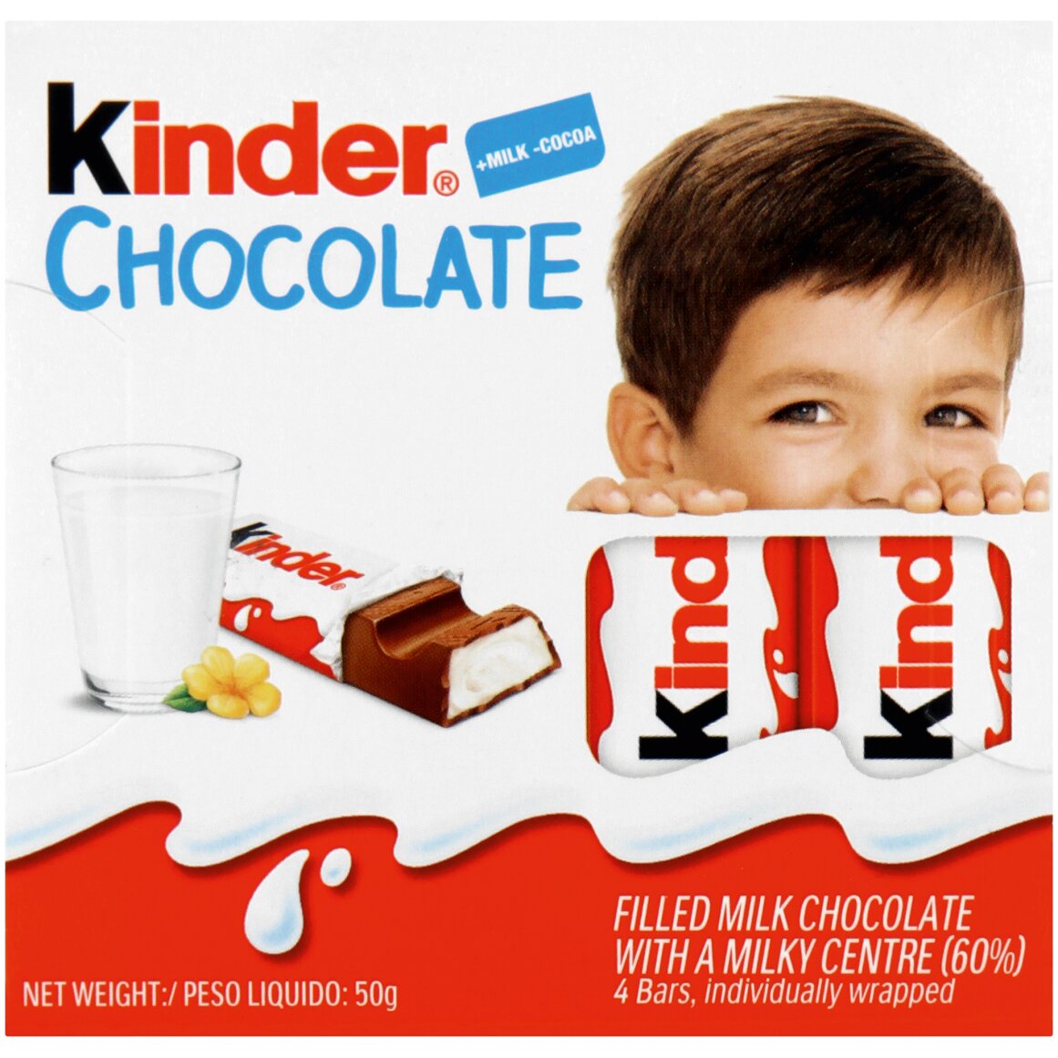 Kinder Milk Chocolate Bars 50 g