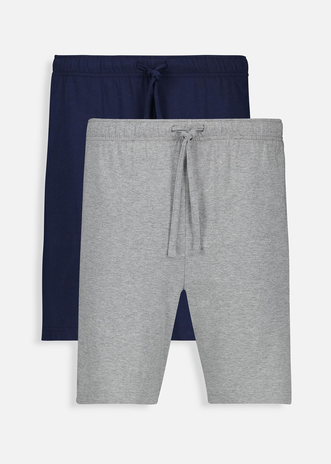 Mens Multi-Pack 100% Cotton Knit Boxers Pajama Bottoms - Sleep/Lounge Shorts
