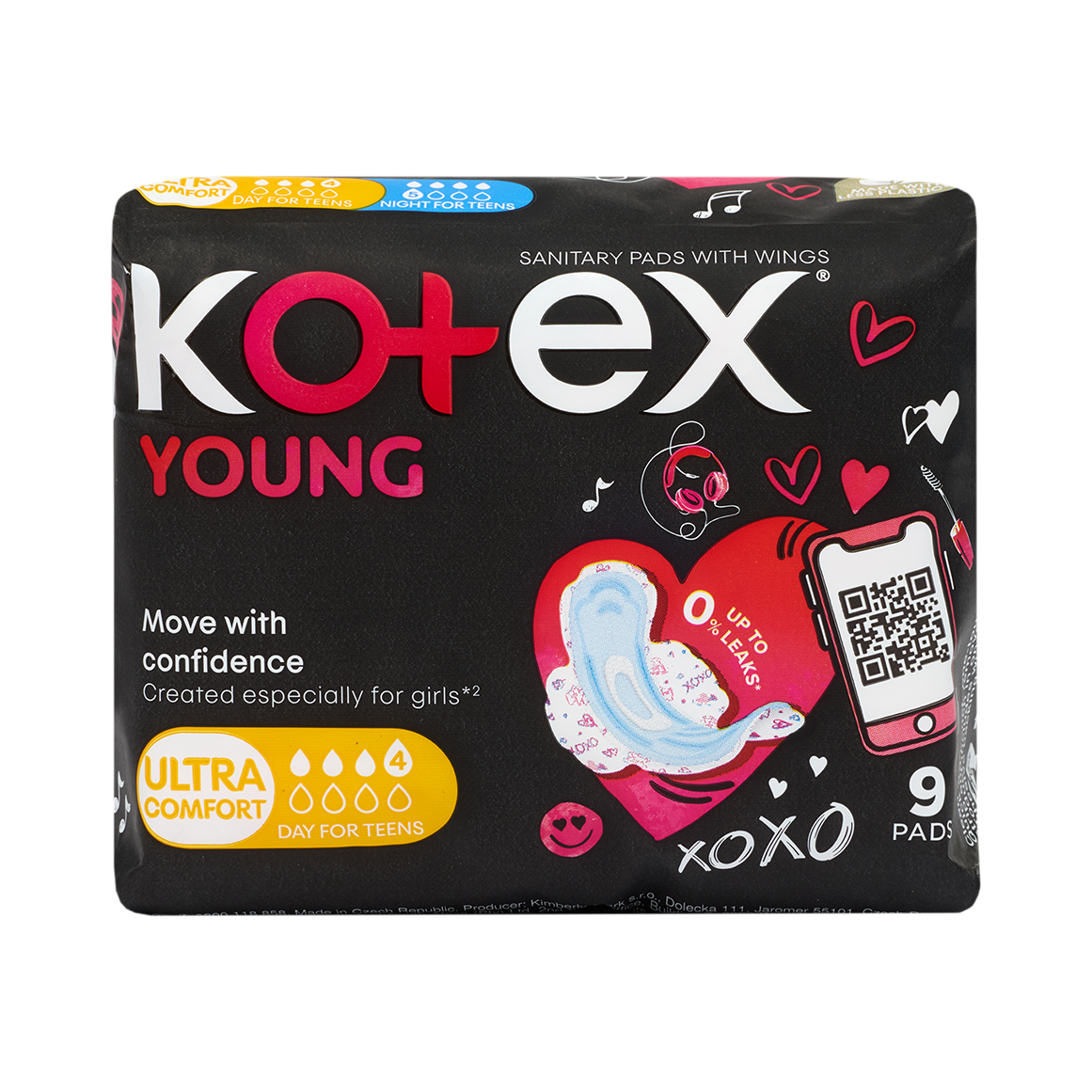 Kotex Young Ultra Comfort Day Sanitary Pads 9 pk