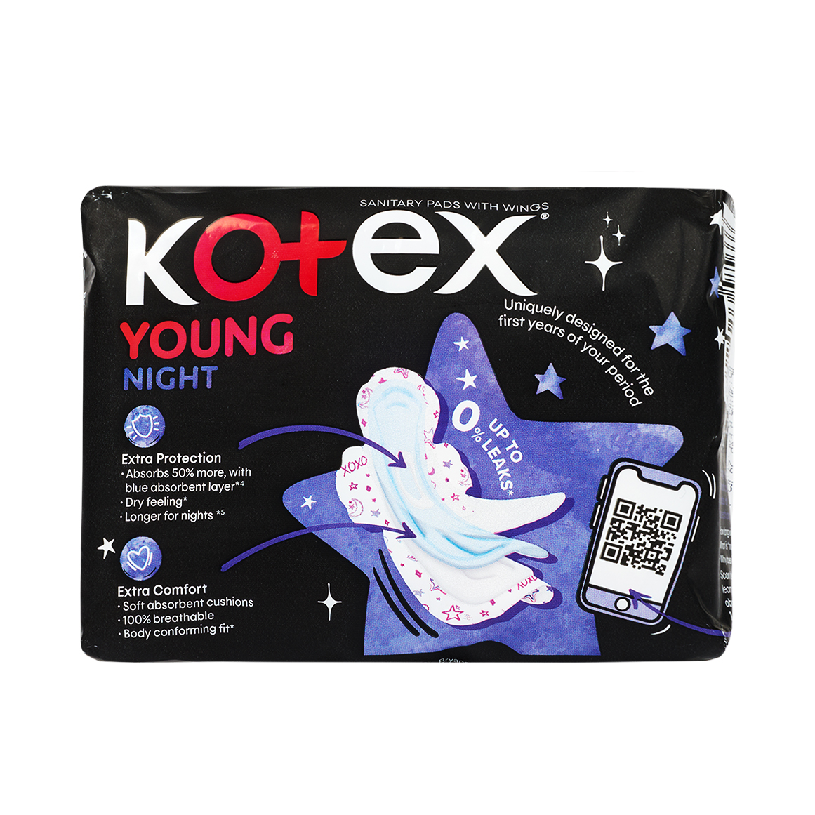 Kotex Young Ultra Comfort Night Sanitary Pads 7 pk
