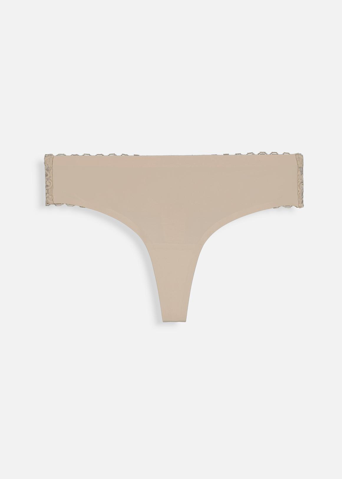Lace Inset Invisible Bonded G-string