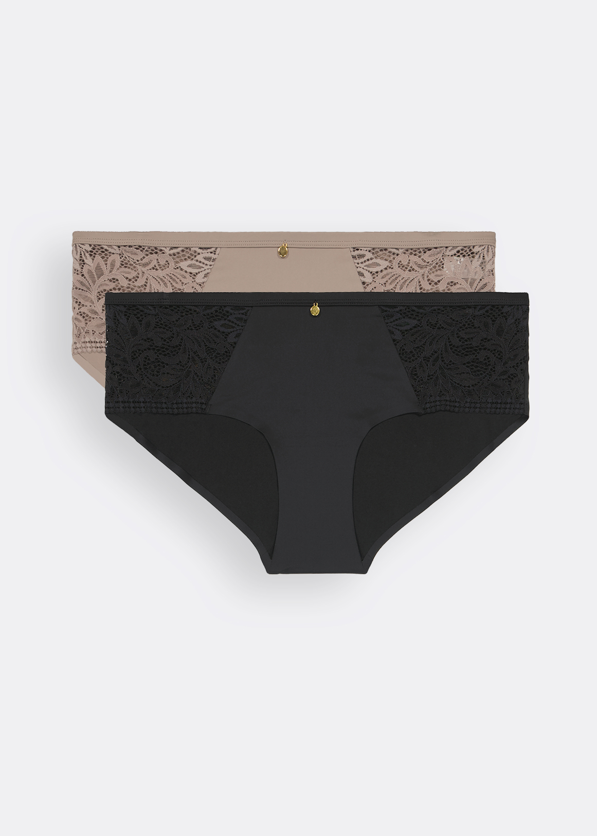 Lace Inset No Panty Line Midis 2 Pack