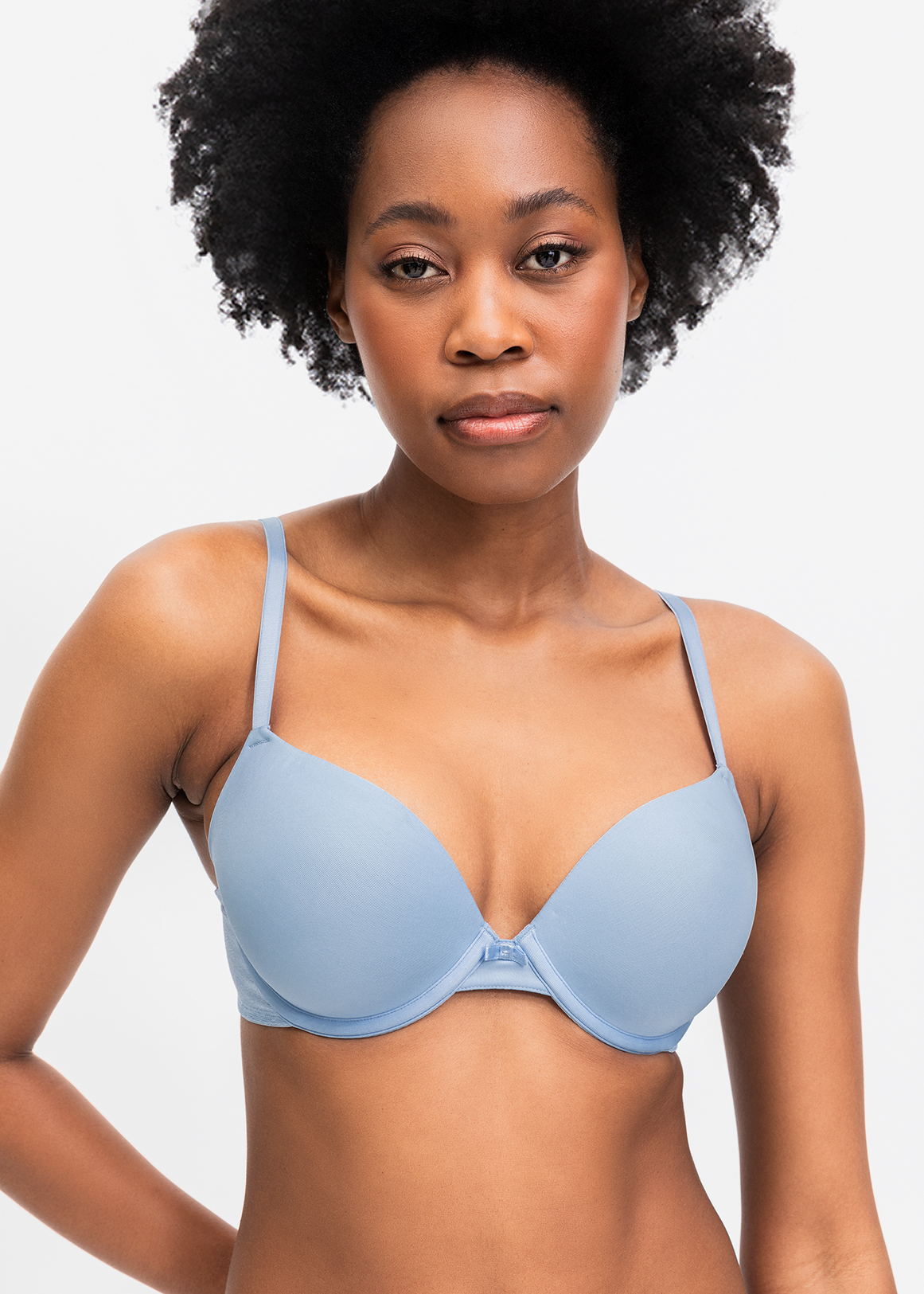 Padded Underwire Plunge Push Per Cup Bra