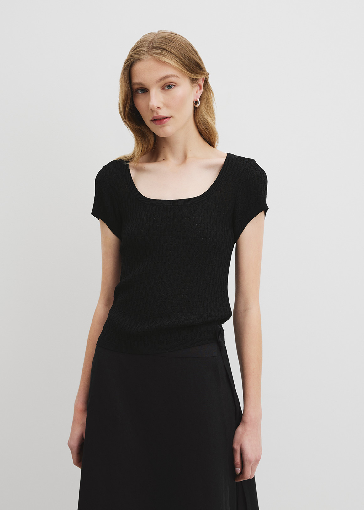 Lace Knit T-Shirt