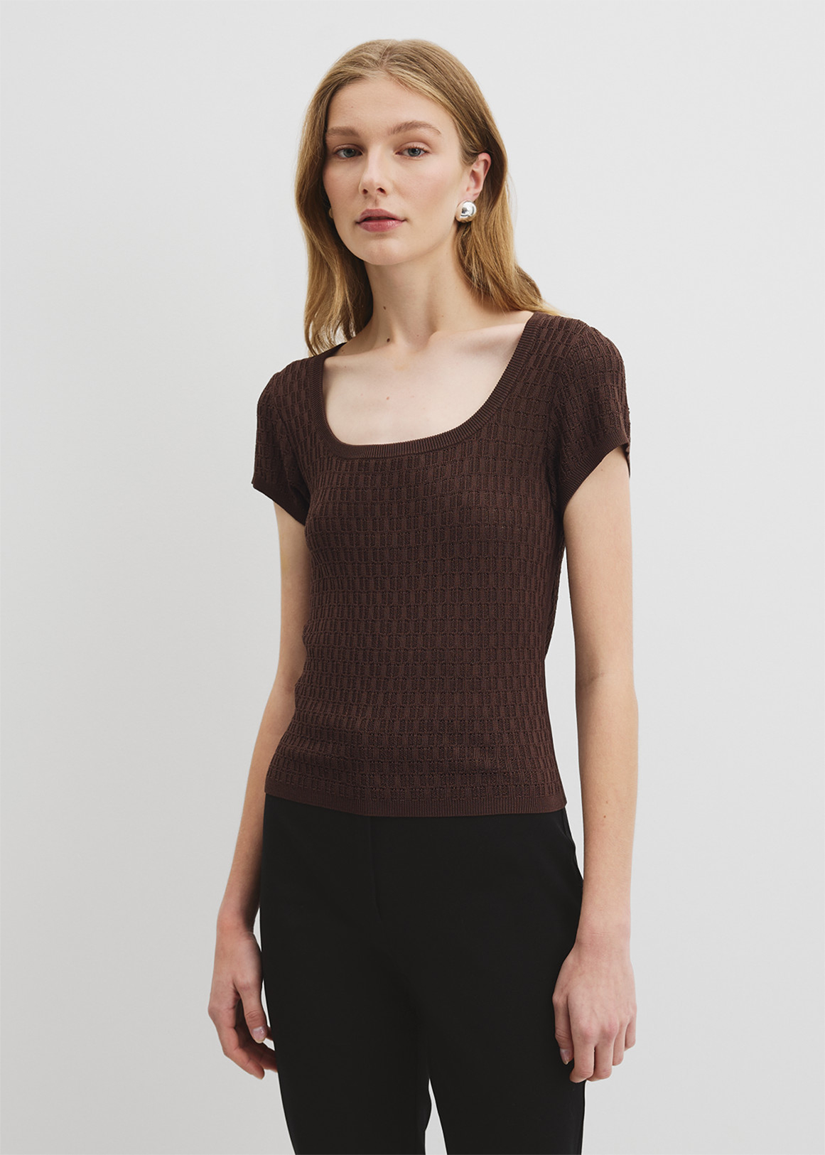 Lace Knit T-Shirt