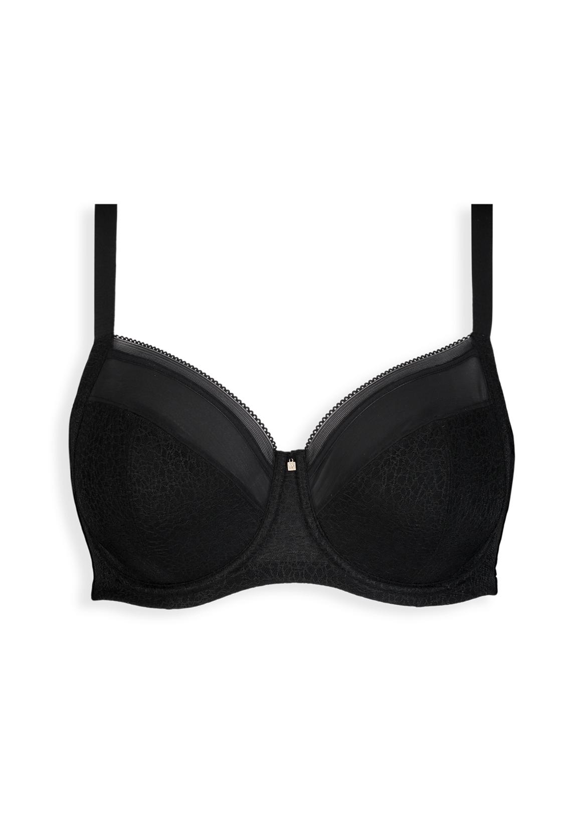 Lace Mesh Non Padded Underwire Balconette Bra C - F