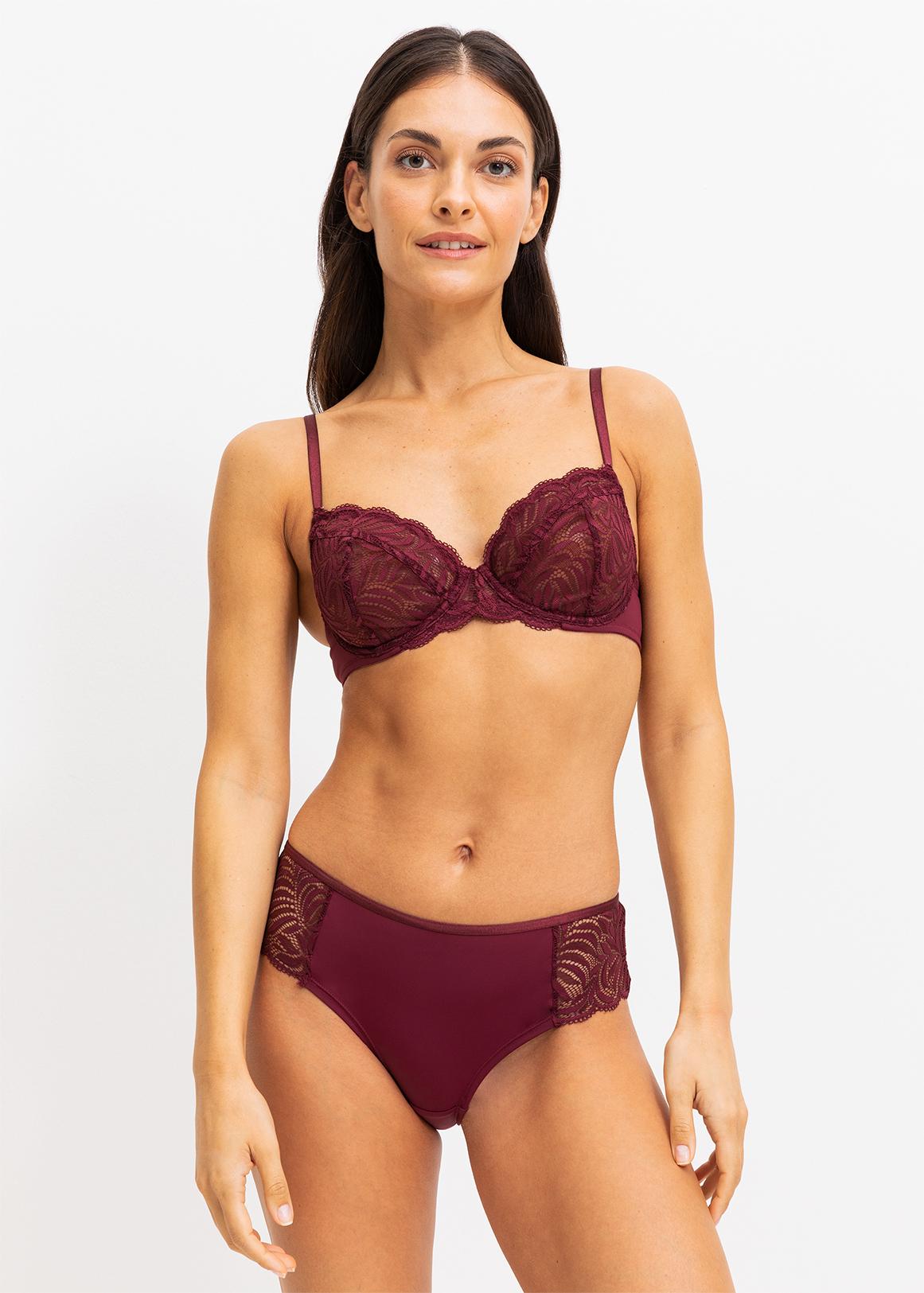 Lace Non Padded Underwire Plunge Bra