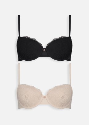 Pretty Lace Medium Support Underwire Bras 2 Pack - Woolworths