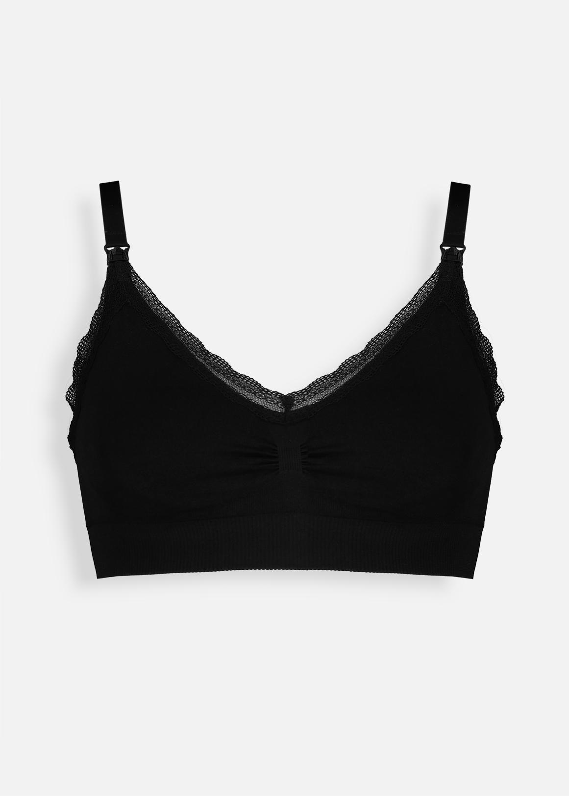 Black and cream lace nursing bra – The Pantry Underwear