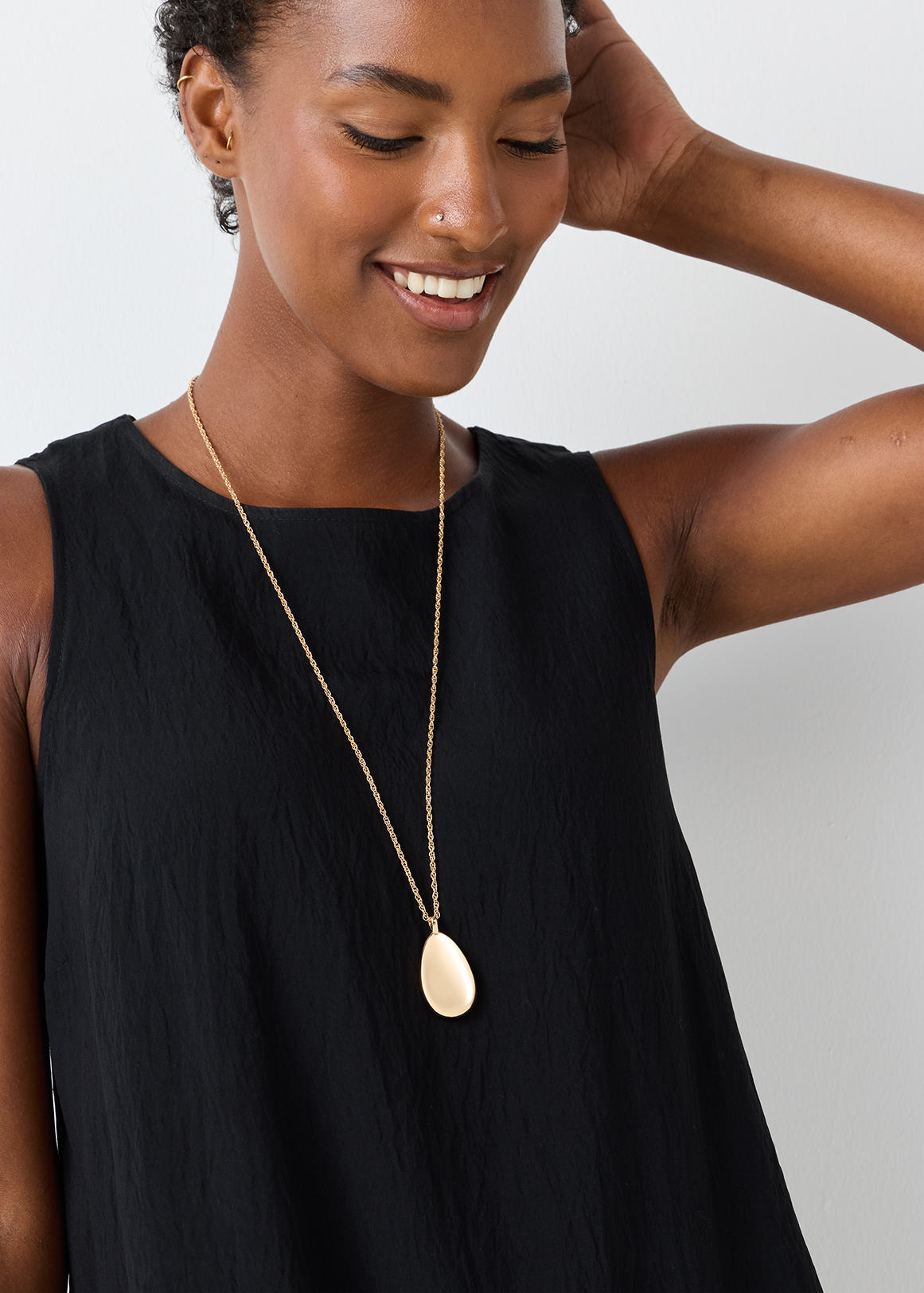 Large Teardrop Pendant Necklace